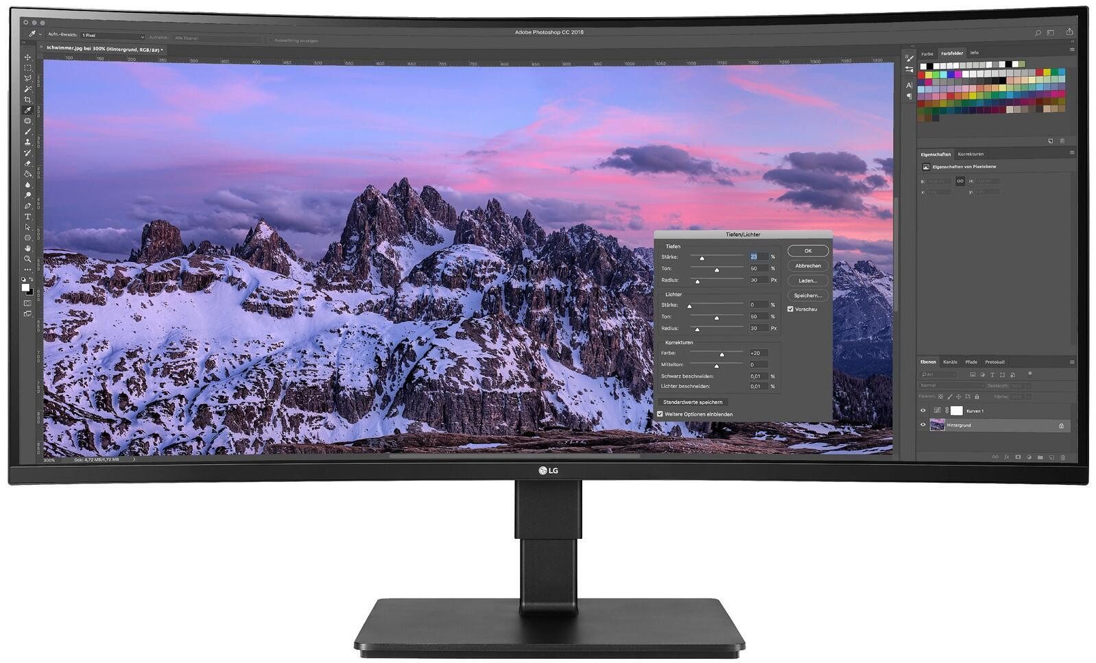 LG LG 35BN77CP-B TFT-Monitor (3440 x 1440, 5 ms Reaktionszeit, 100 Hz, VA Panel)