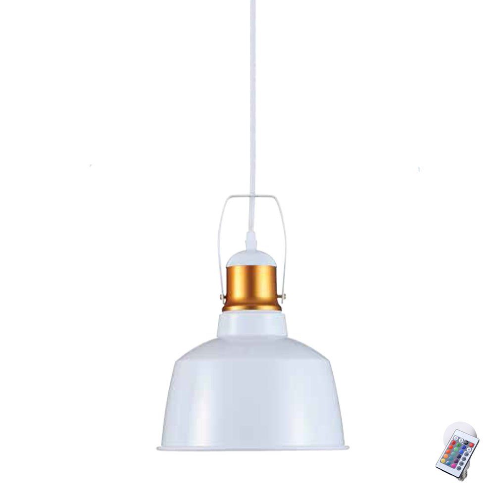 etc-shop LED Pendelleuchte, Leuchtmittel Lampe ALU Warmweiß, Farbwechsel, Schlafzimmer Decken Strahler Pendel inklusive, Leuchte Flur
