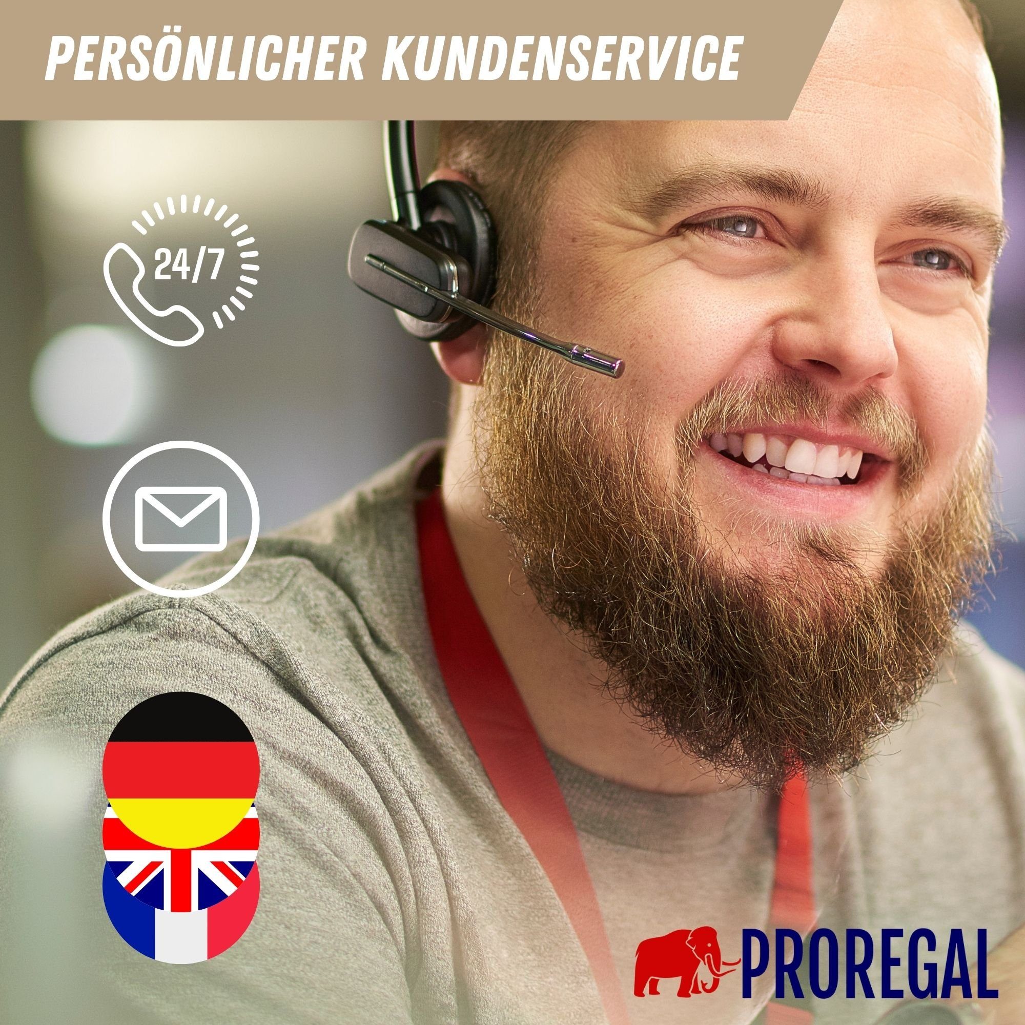 PROREGAL® Handwagen Transportwagen mit 4 Wänden, HxBxL 94x50x100cm, Traglast 500kg, Blau