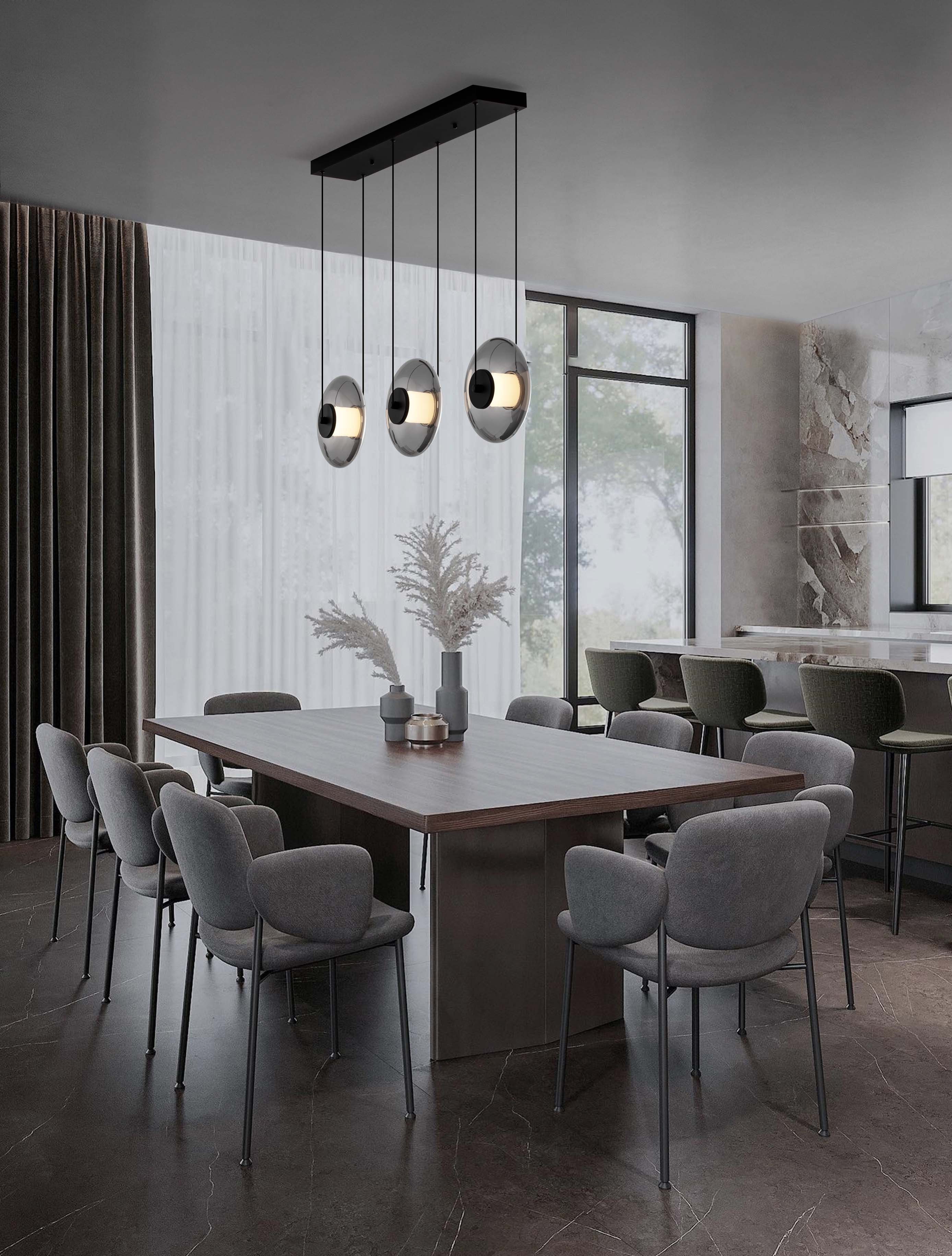 Nova Luce Pendelleuchte BALLET, LED fest integriert, Warmweiß