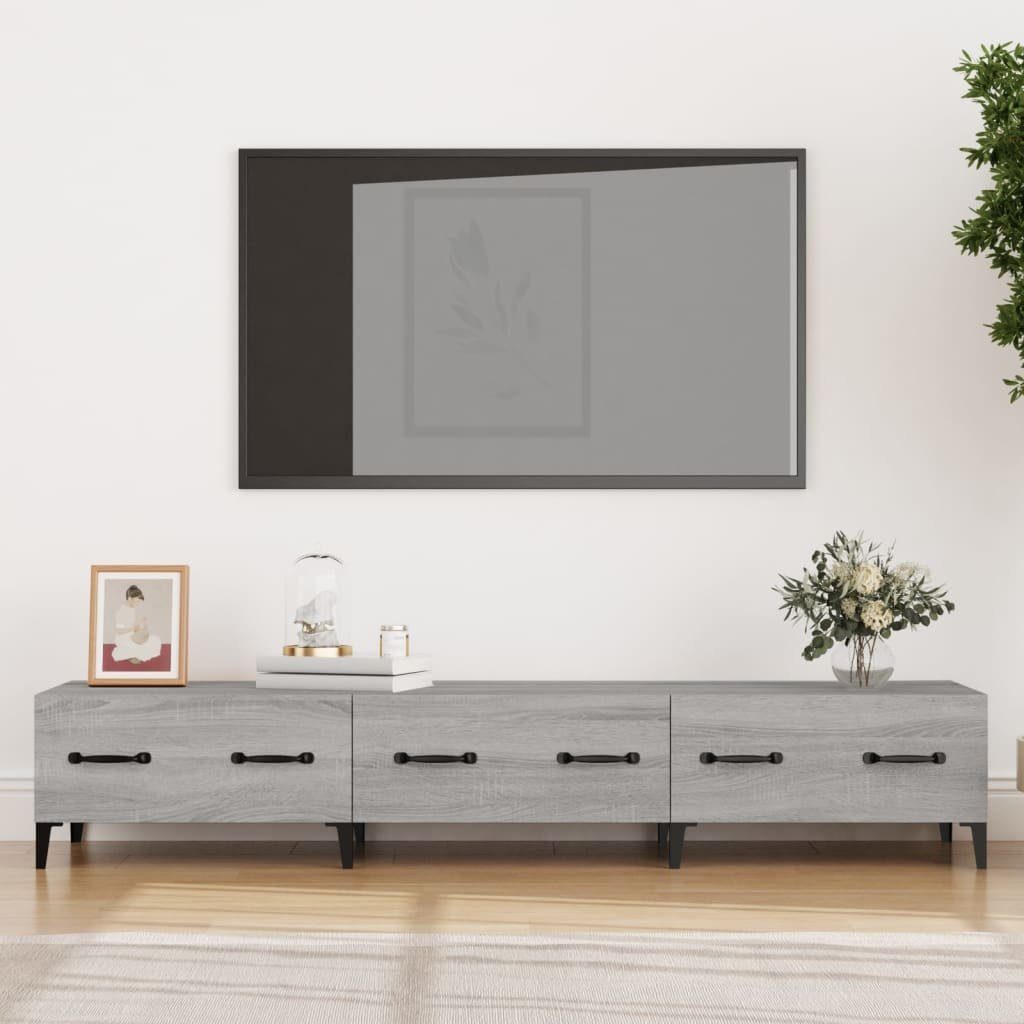 Holzwerkstoff TV-Schrank Sonoma 150x34,5x30 cm Grau furnicato