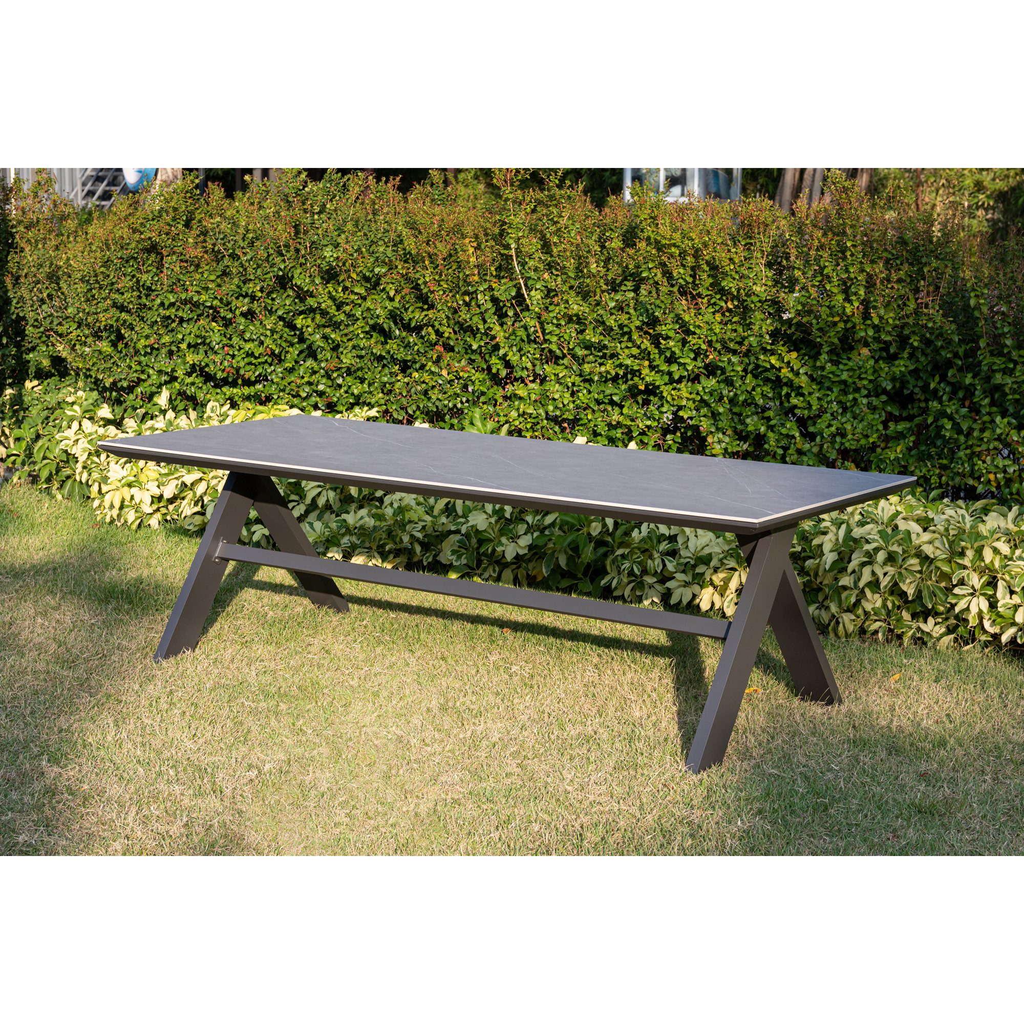 MANDALIKA Garden Gartentisch Aluminium Dining Tisch Avantage 240 x 100 x 73,5cm oder 210 x100