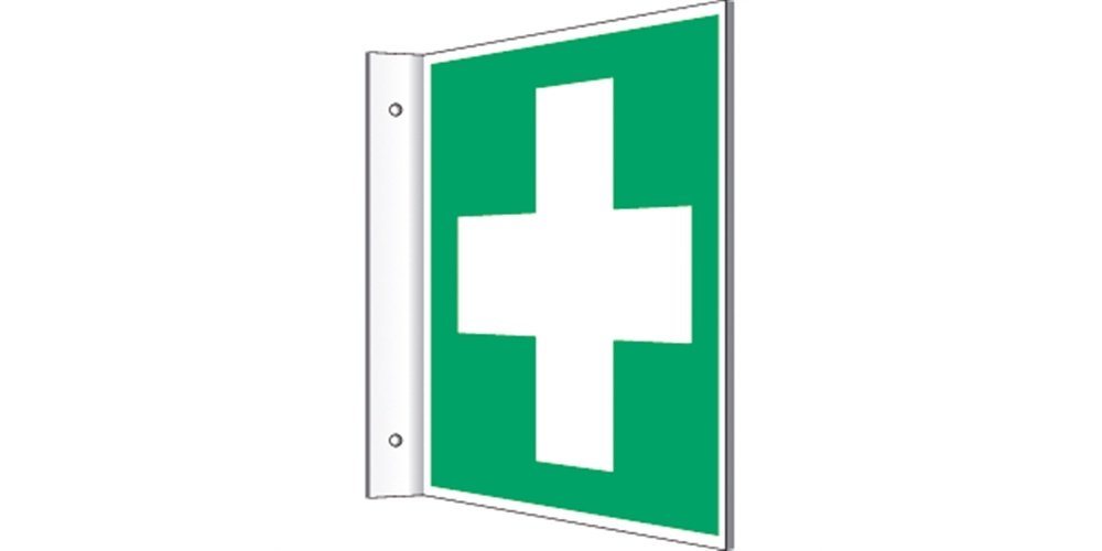 Thumbnail - König Werbeanlagen Hinweisschild Fahnenschild Erste Hilfe, ISO 7010, Kunststoff, 200x200 mm