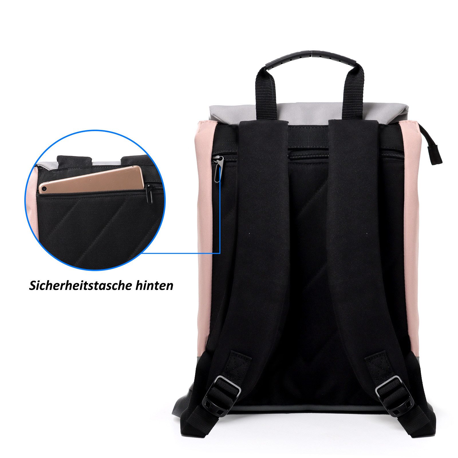 TAN.TOMI Freizeitrucksack Rucksack Damen Elegant Daypack Wasserdichter Tagesrucksack, mit Laptopfach 15.6Zoll & Anti Diebstahl Tasche für Reise, Uni, Schule