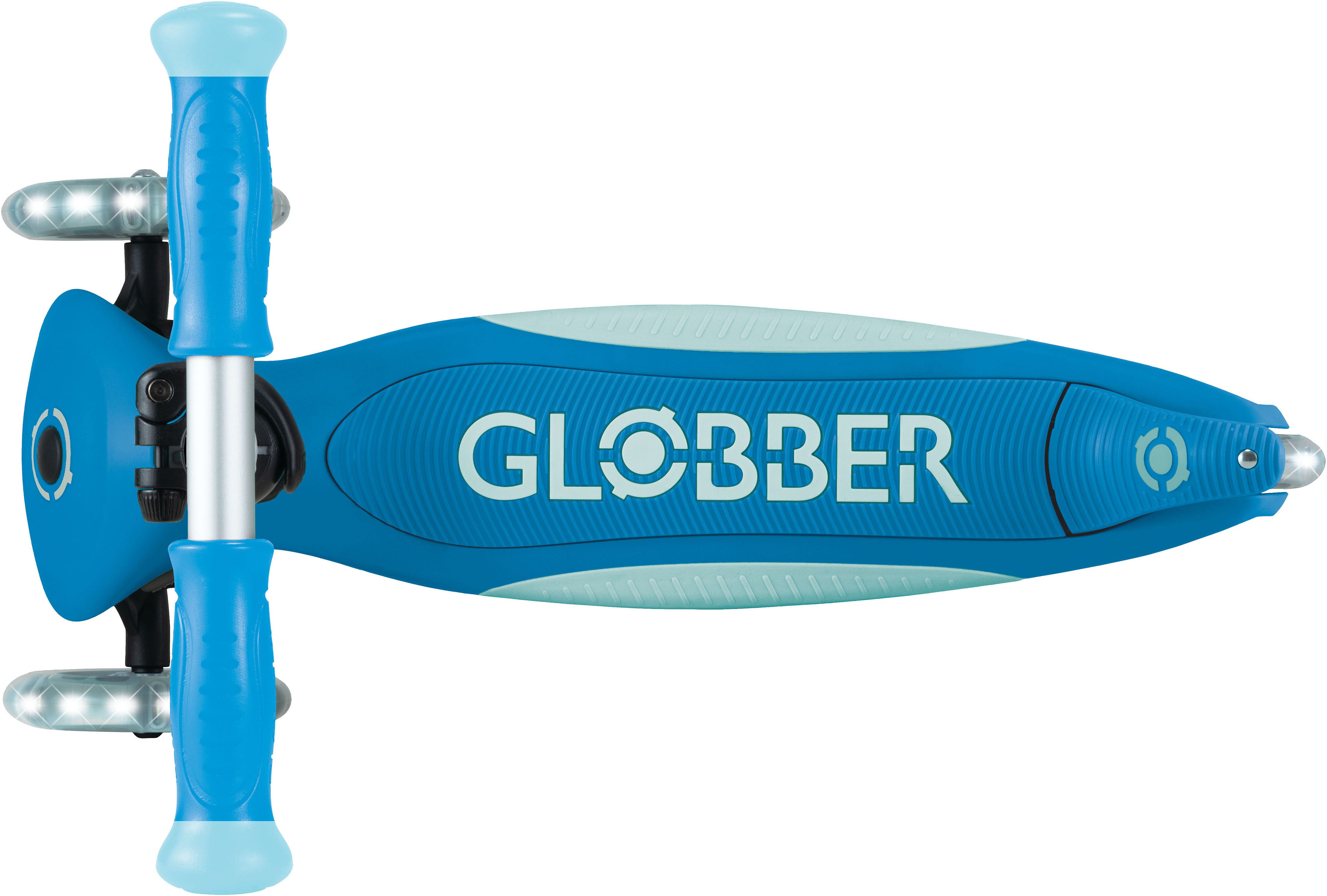 Globber Tretroller ELITE GLOW LIGHTS, mit Leuchtrollen und Glow-Effekt