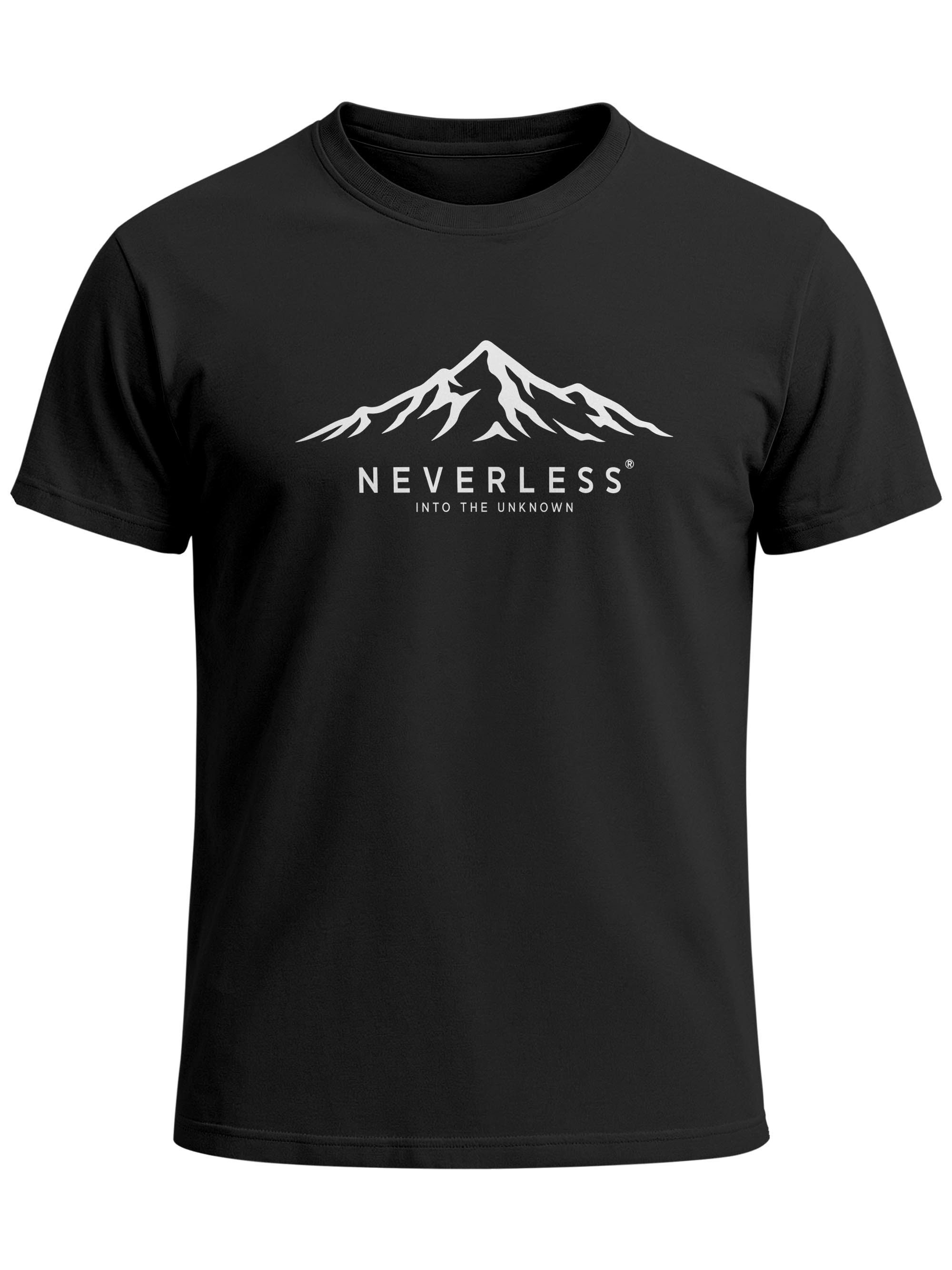 Print-Shirt Herren T-Shirt Mountain Graphic Print Adventure Design Nature Fashion