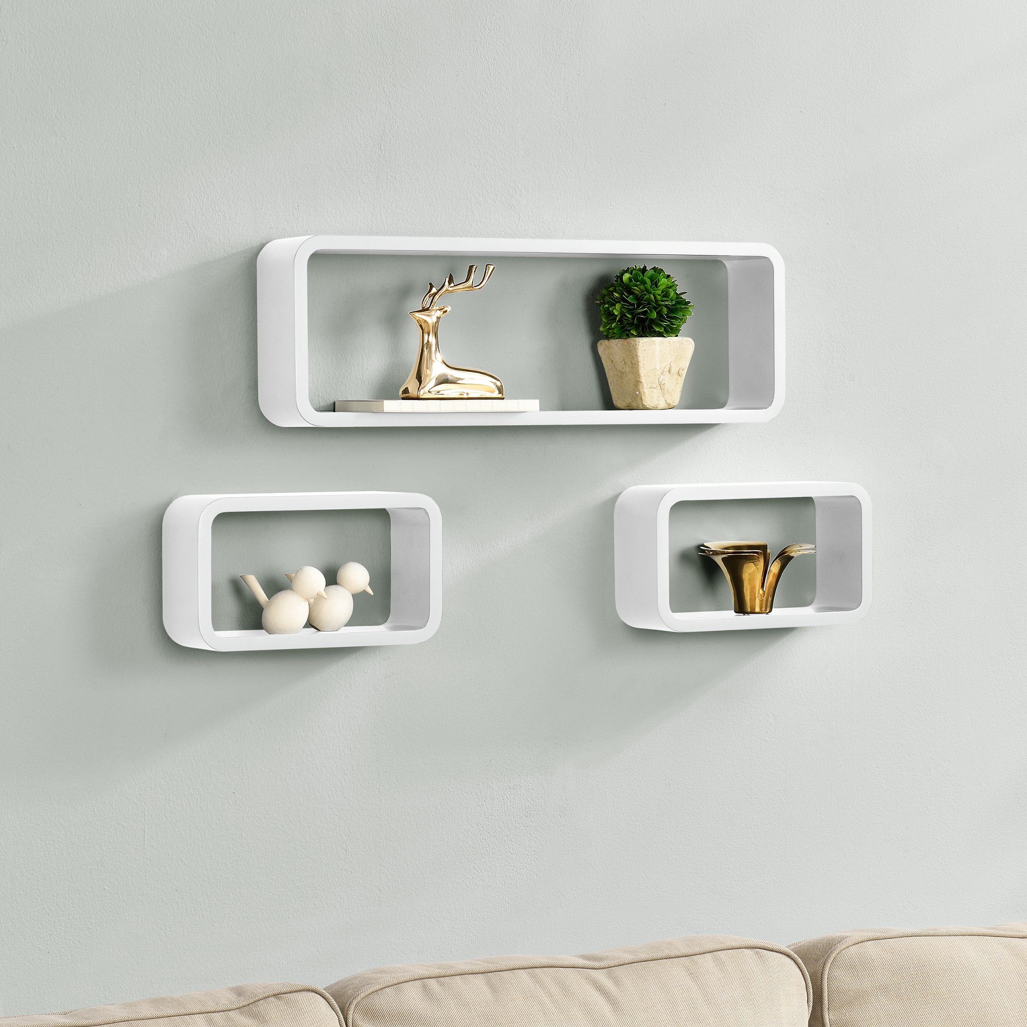en.casa Wandregal, »Greiz« Hängeregal Wandboard 3er günstig online kaufen