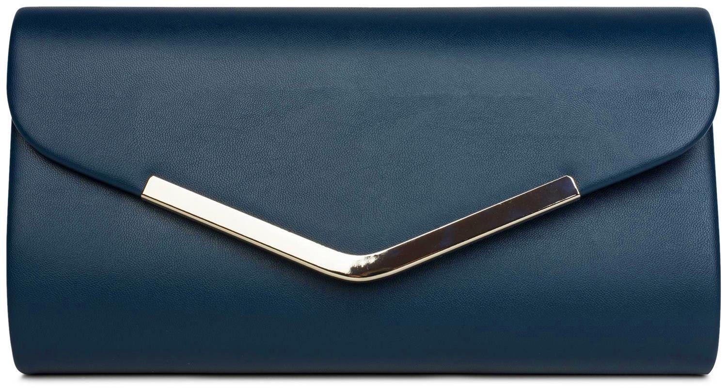 styleBREAKER Clutch Clutch im Envelope Design mit Metall Zierleiste (1-tlg) günstig online kaufen