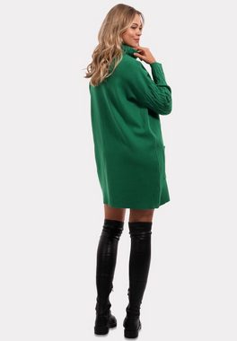 YC Fashion & Style Strickkleid Allrounder Long Pullover mit Stehkragen Basic, Casual, Langarm, in Unifarbe, mit Rollkragen