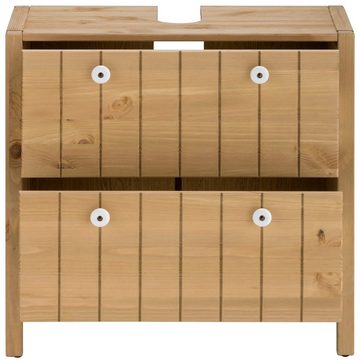 Home affaire Waschbeckenunterschrank Tina Badmöbel, Schrank, Breite 57 cm, Massivholz