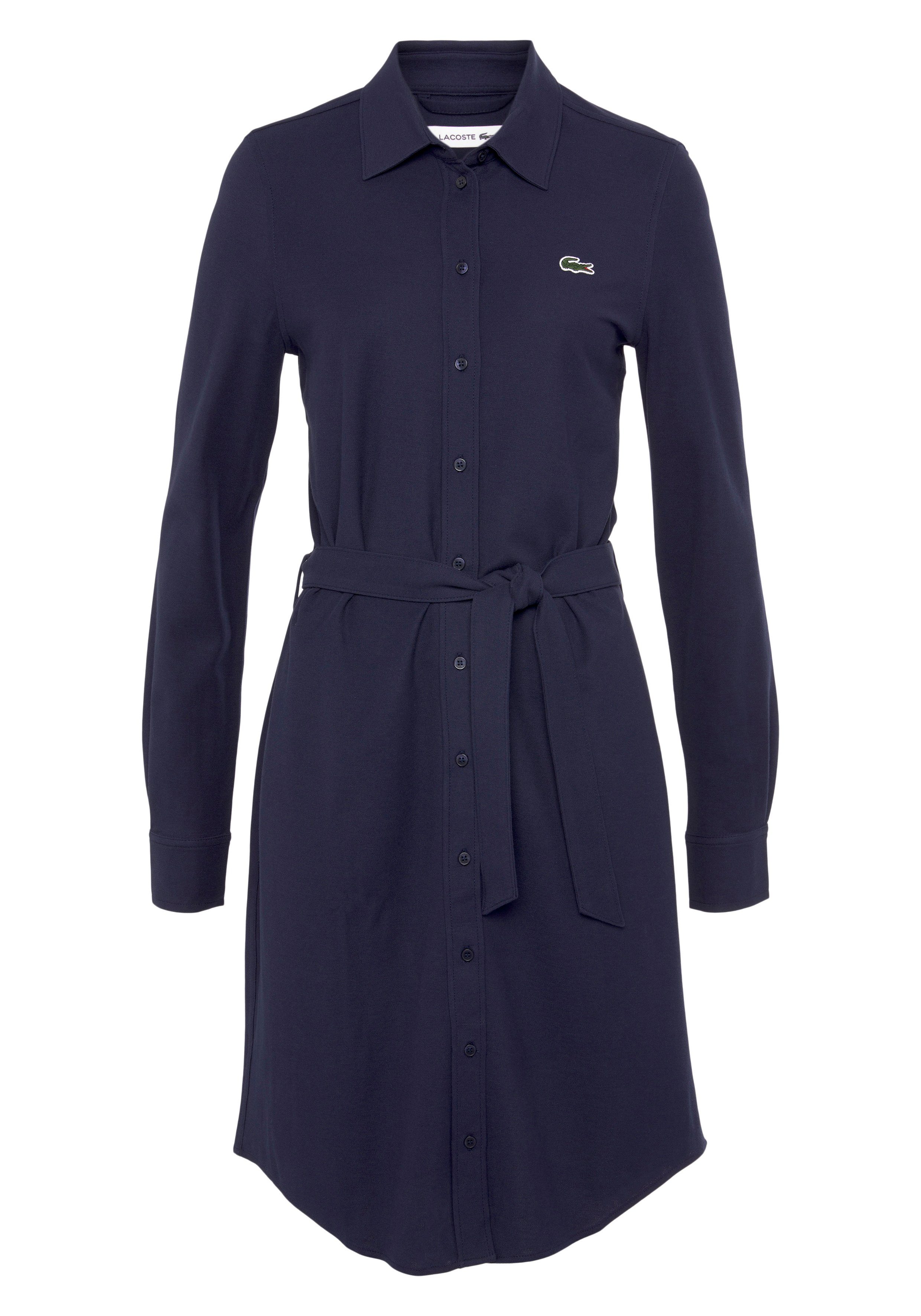 Lacoste Blusenkleid mit aufgesticktem Lacoste-Krokodil marine (52) | Blusenkleider