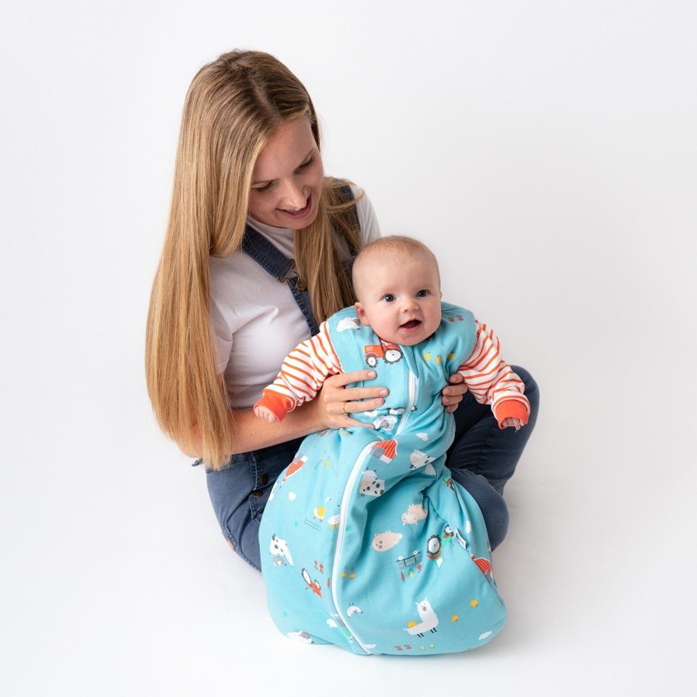Schlummersack Kinderschlafsack, Bio Tog 3.5 OEKO-TEX Babyschlafsack, Bauernhof zertifiziert