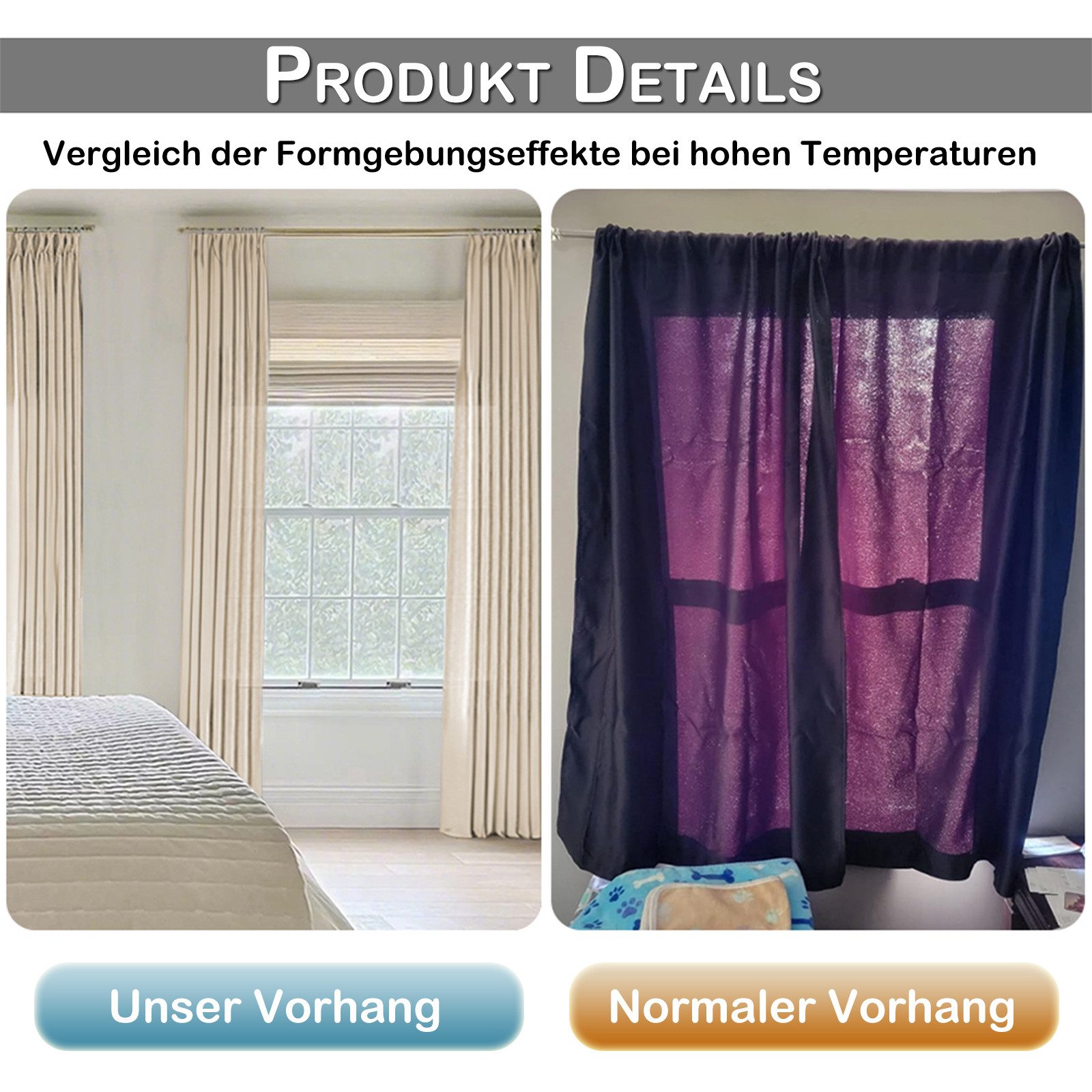 LMaxhome Vorhang Gardinen Leinenoptik 2er Set, Faltenvorhänge mit Haken & Ringen, blickdicht, 102 x 213–274 cm, 180 g/m², für Wohnzimmer, Büro & Schlafraum
