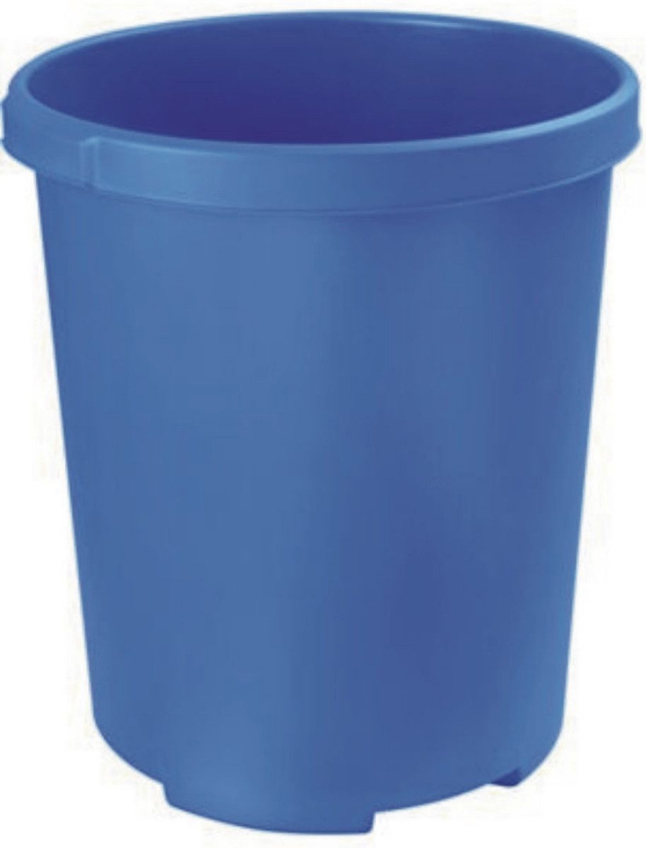 Papierkorb Großpapierkorb Mobil XXL mit Griffmulden 50 Liter blau Packung mit 4 S
