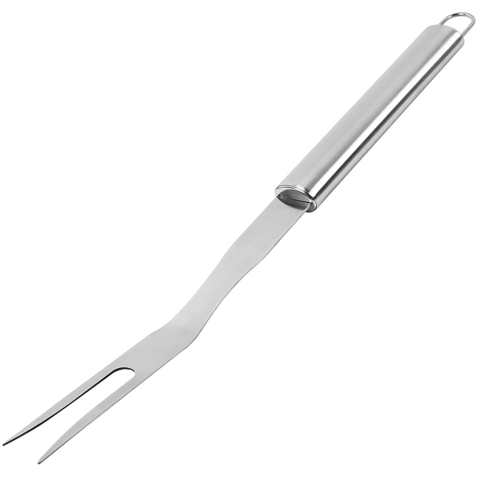 VERCO Grillbesteck-Set BBQ Besteck für Grillfeier inkl. Tragetasche, (6 tlg), Geschenk Set Grill Zange Fleisch Gabel Steak Messer in Edelstahl – Bild 3 von 5
