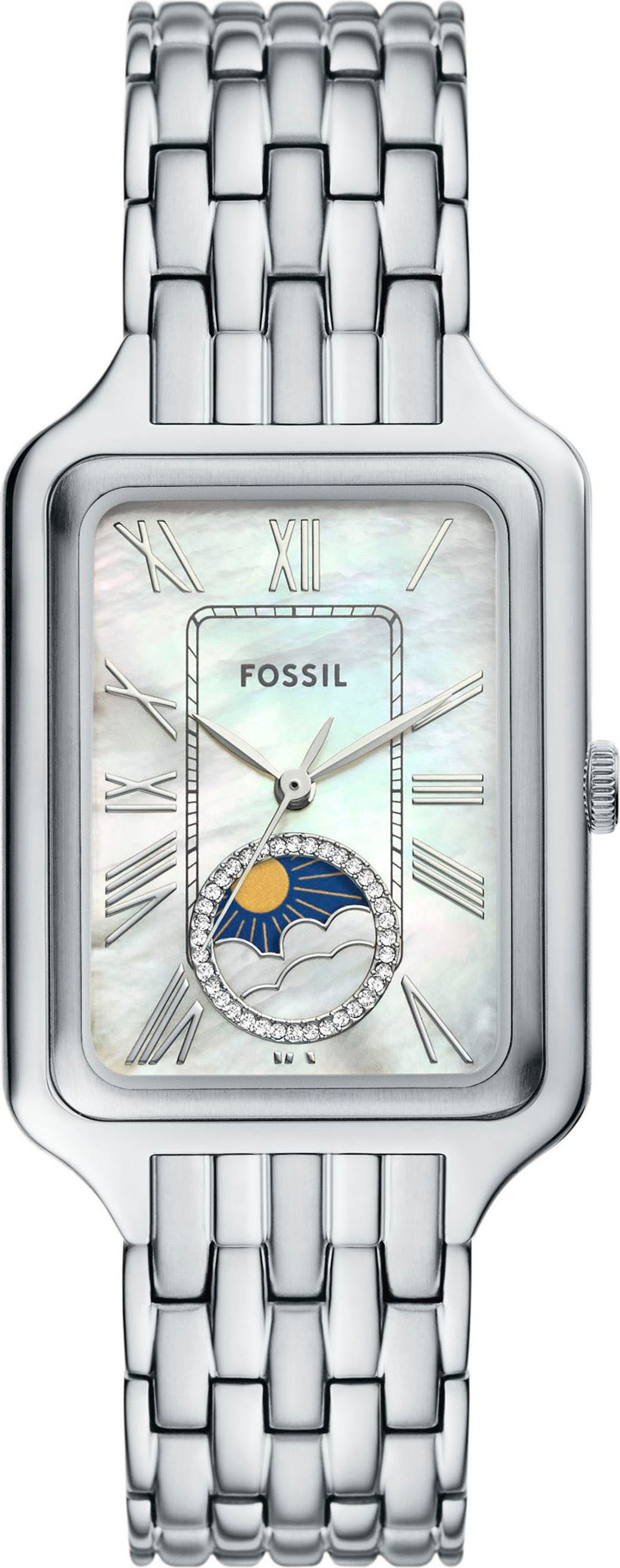 Fossil Quarzuhr RAQUEL MOONPHASE ES5400, Armbanduhr, Damenuhr, Edelstahlarm günstig online kaufen