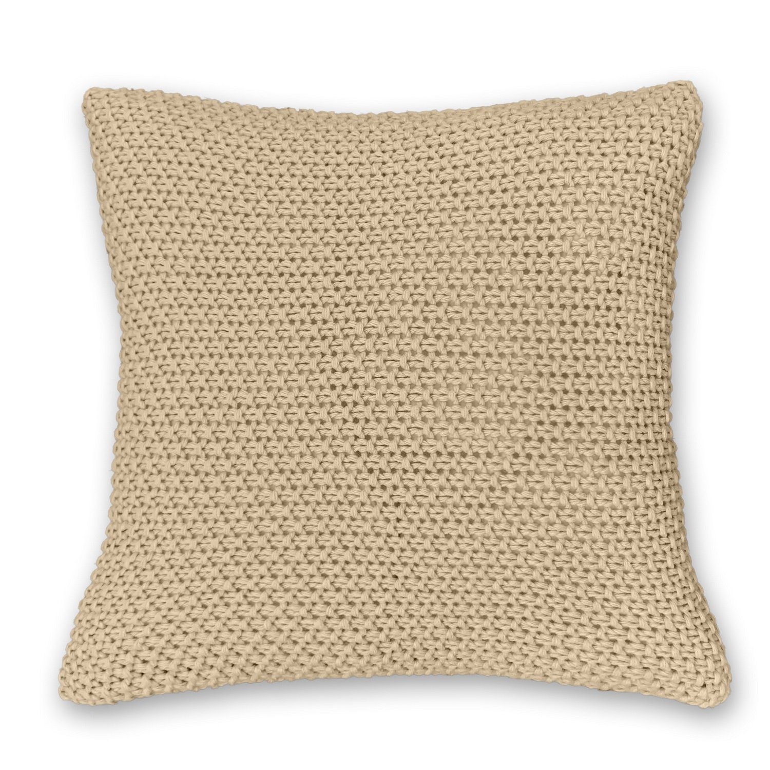 Kissenhülle Strick mit Reißverschluss, cm, 45x45 beige wometo Stück) (1