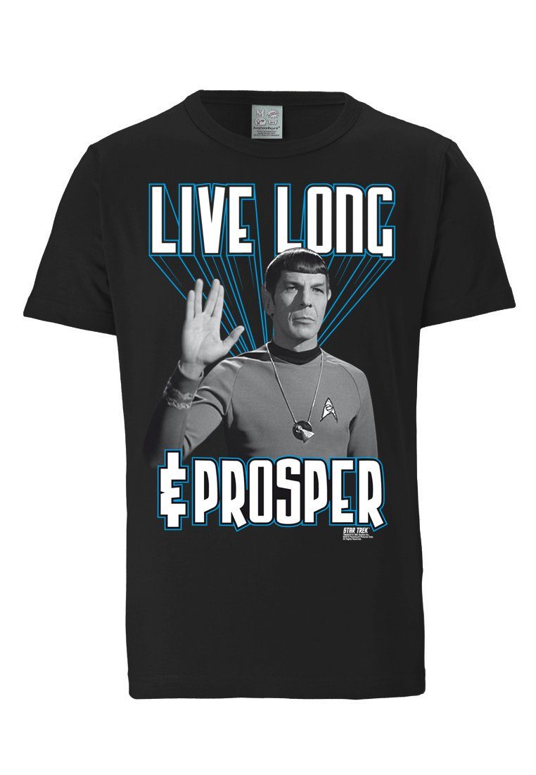 & Spock Frontprint – Star – coolem Long Prosper Live LOGOSHIRT mit T-Shirt Trek