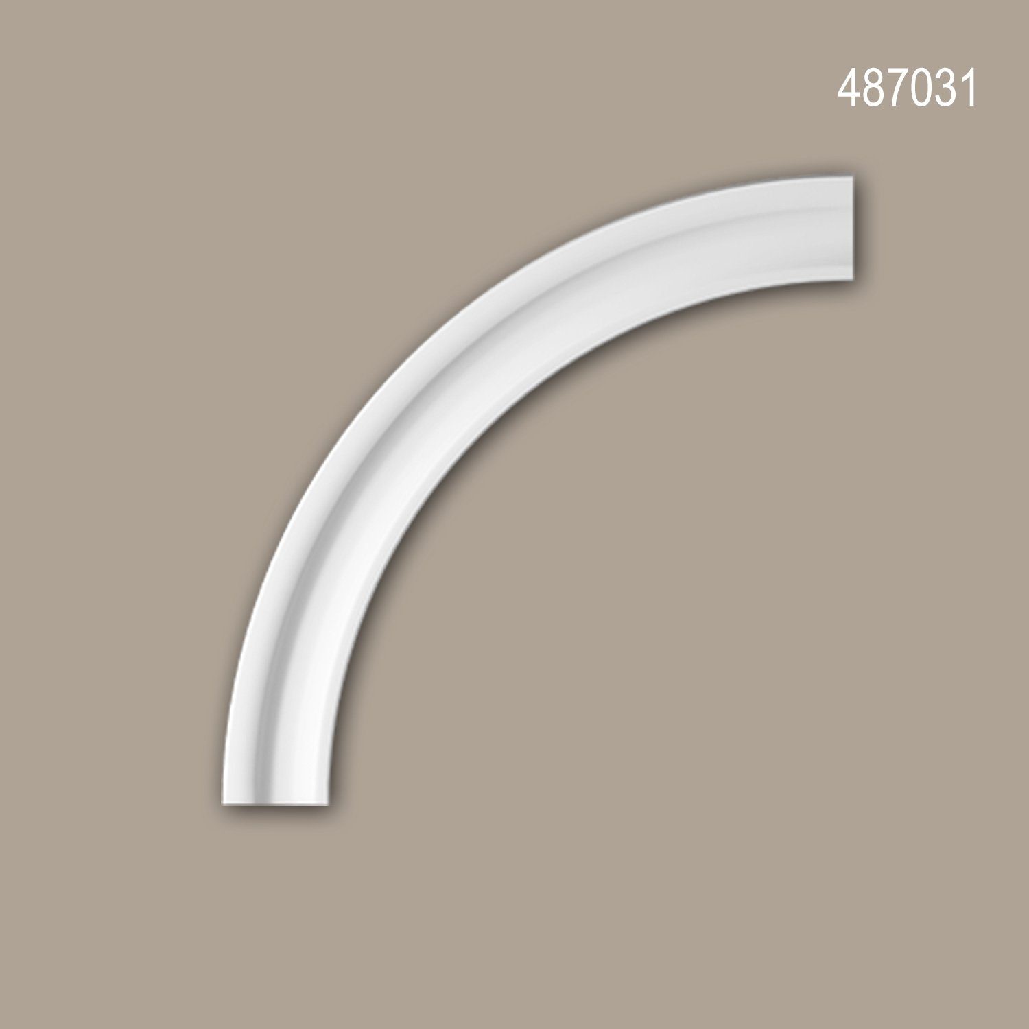 Profhome Wanddekoobjekt 487031 (Bogenrahmen, 1 St., Außenstuck, Fensterumrandung, Zierelement), weiß, vorgrundiert, für Fassadendekoration, Stil: Modern | Wandobjekte