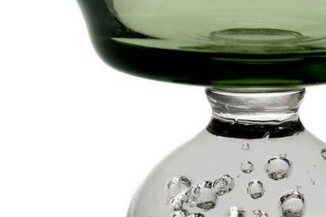 daslagerhaus living Wasserkrug Trinkglas Eternal Snow grün-weiß H 9,5 cm