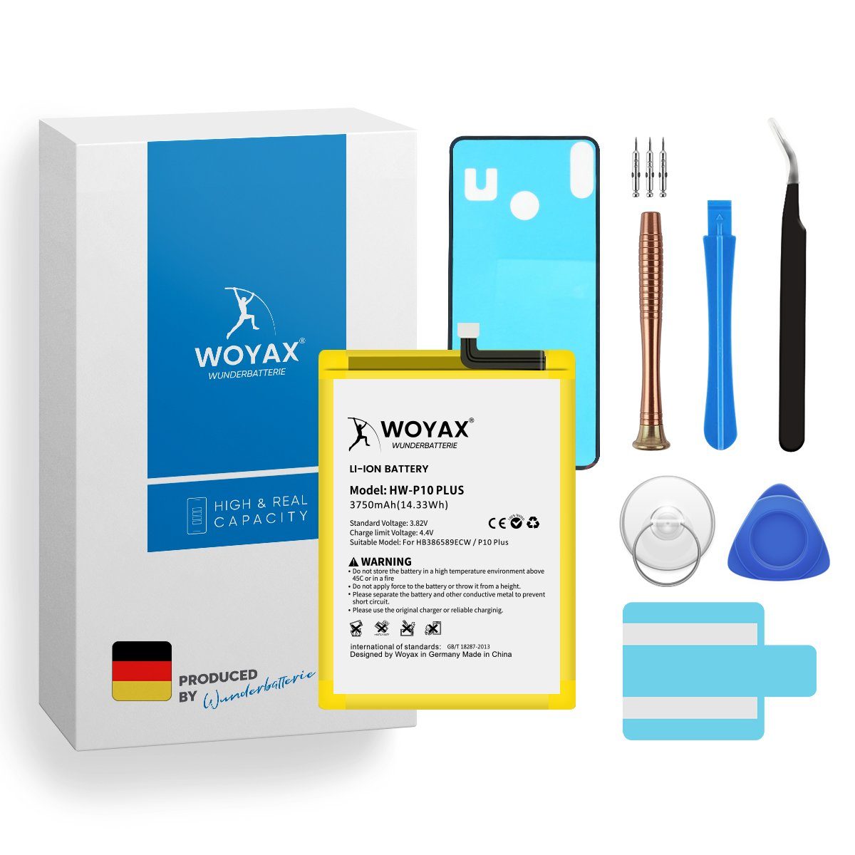 P10 Lite Plus Akku HB386589ECW mAh Mate Woyax Wunderbatterie Huawei (3,82 20 V) / für Handy-Akku 3750