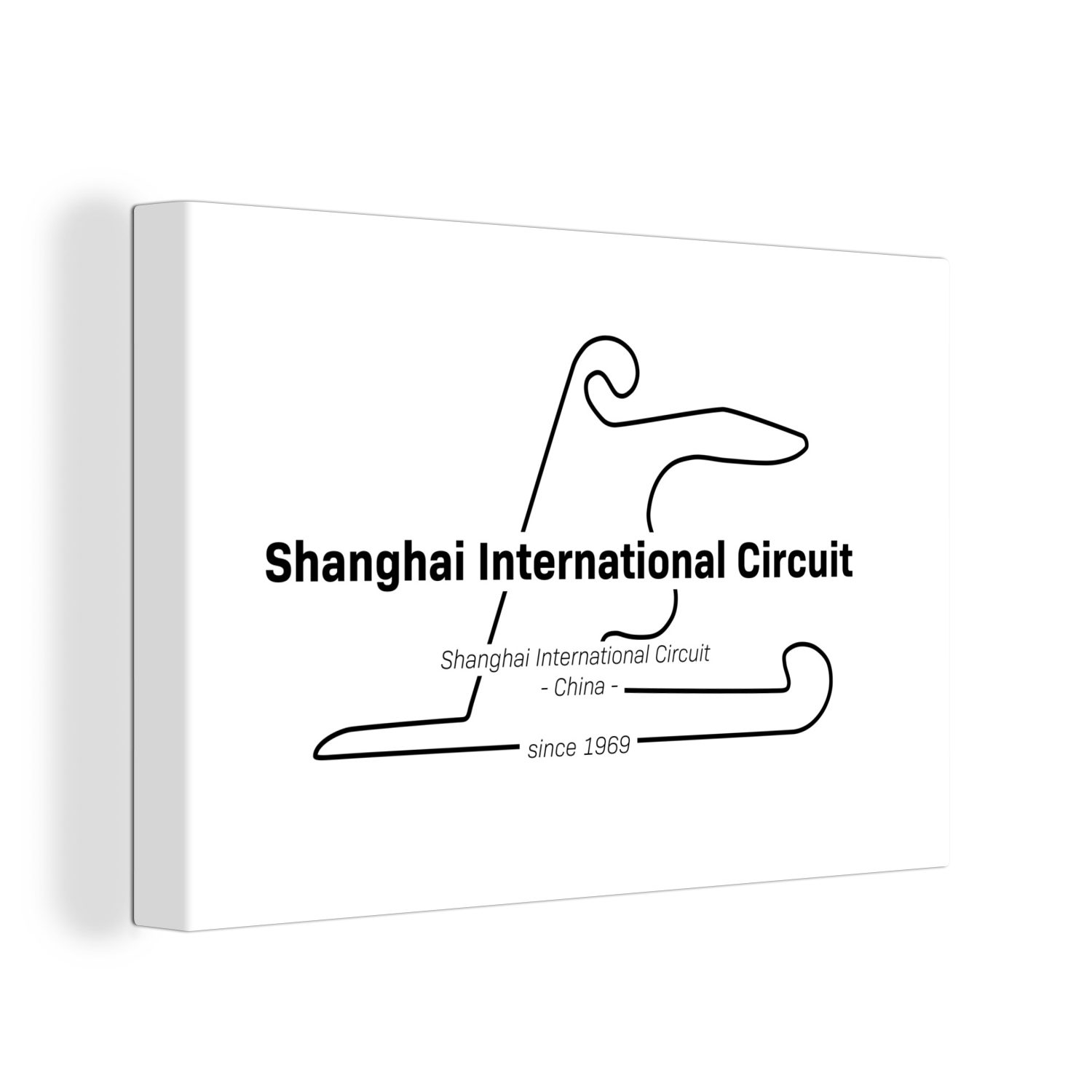 OneMillionCanvasses® Leinwandbild China - Formel 1 - Rennstrecke, (1 St), Wandbild Leinwandbilder, Aufhängefertig, Wanddeko, 30x20 cm