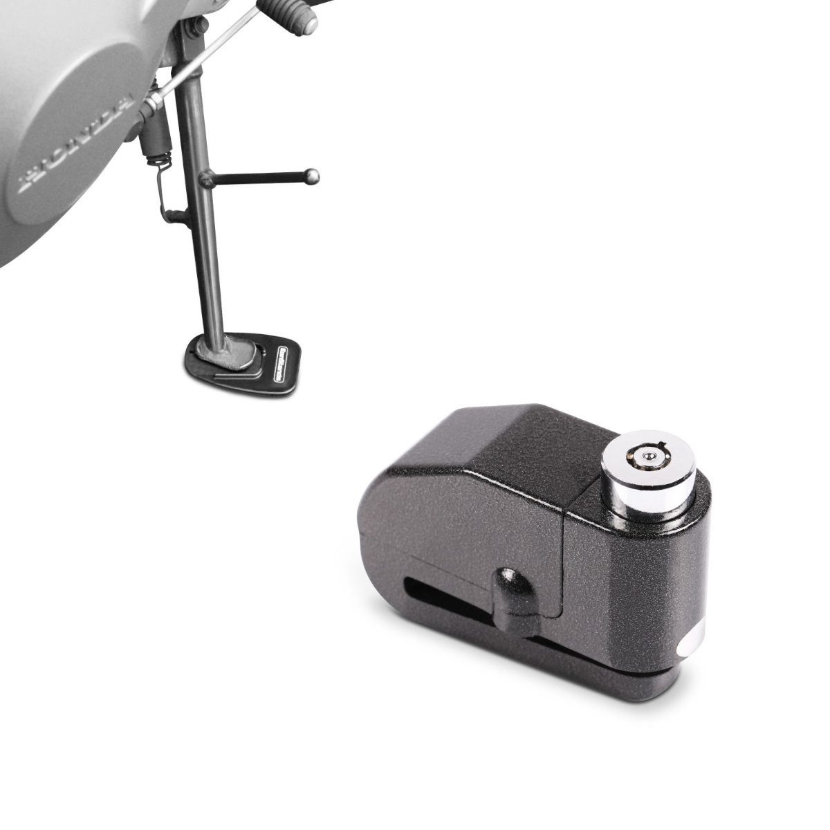 Motea Sitzbank Set Bremsscheibenschloss + Seitenständer S2