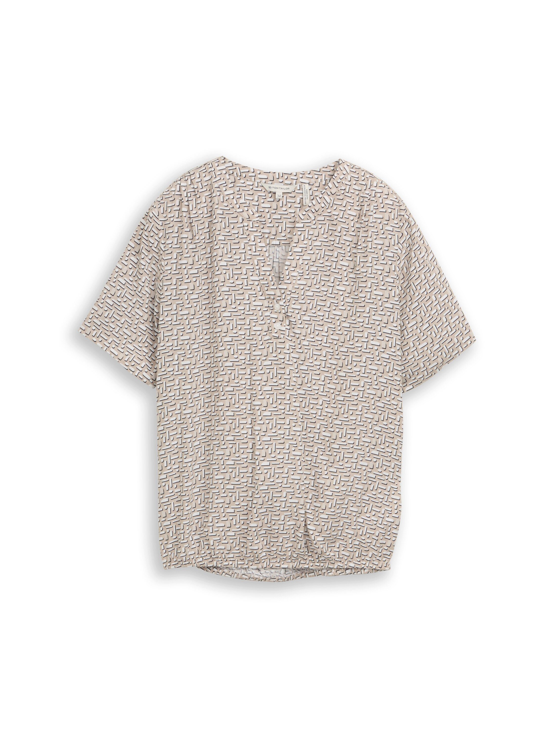 TOM TAILOR Klassische Bluse mit All-Over Print
