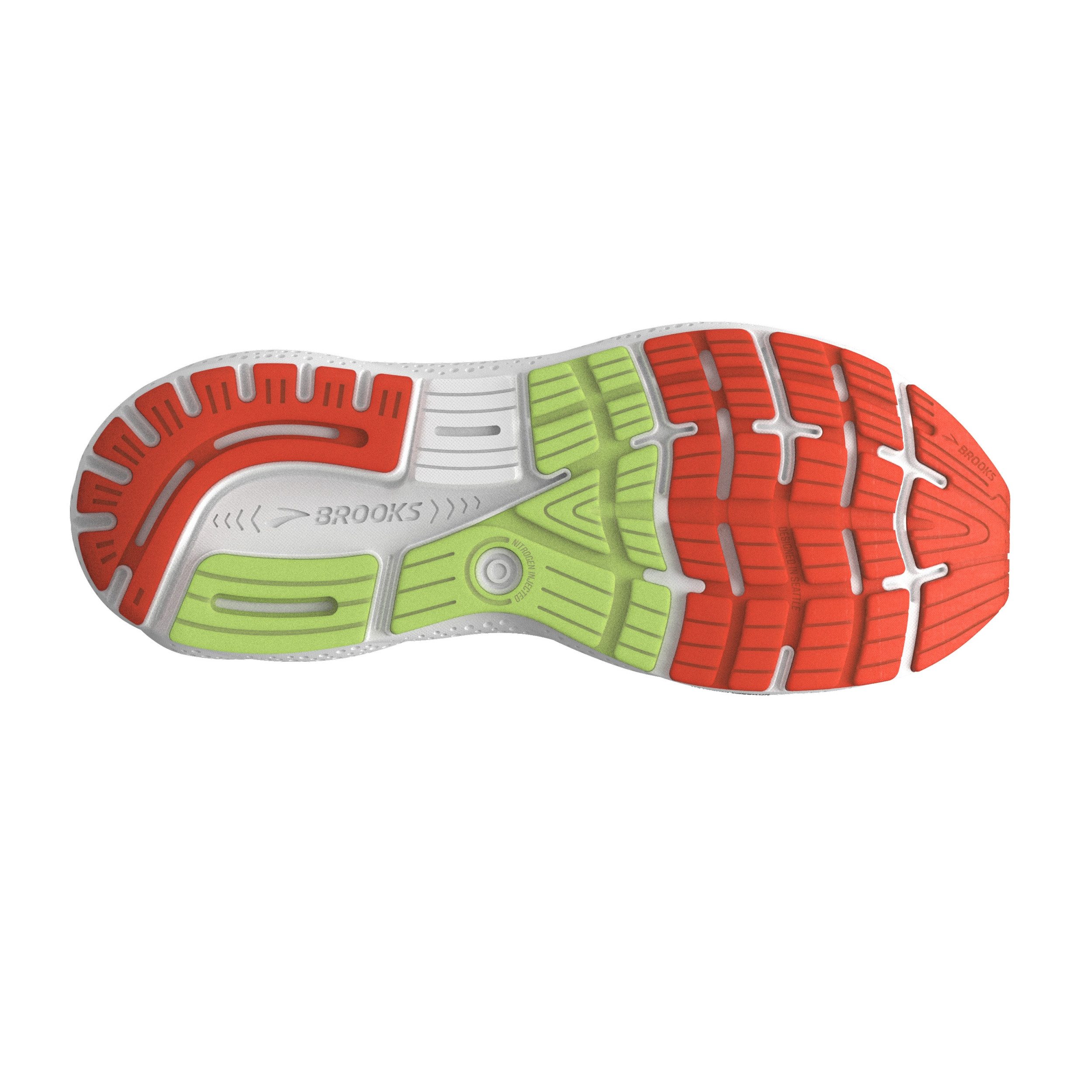 Brooks Ghost 16 BLACK/MANDARIN RED/GREEN Laufschuh günstig online kaufen