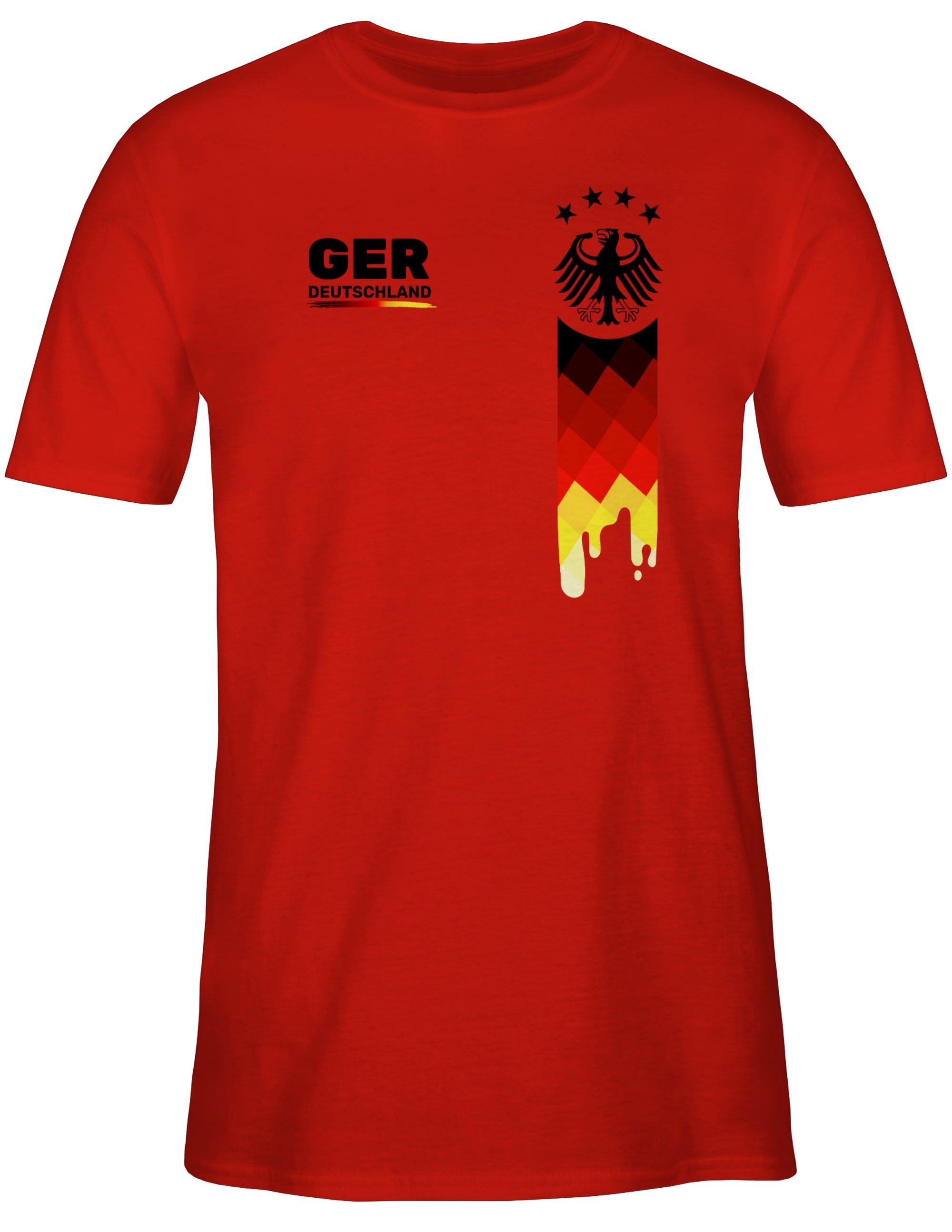 Shirtracer T-Shirt Deutschland Trikot, GER Fanartikel mit Deutschland Flagge 2024 Fussball EM Fanartikel