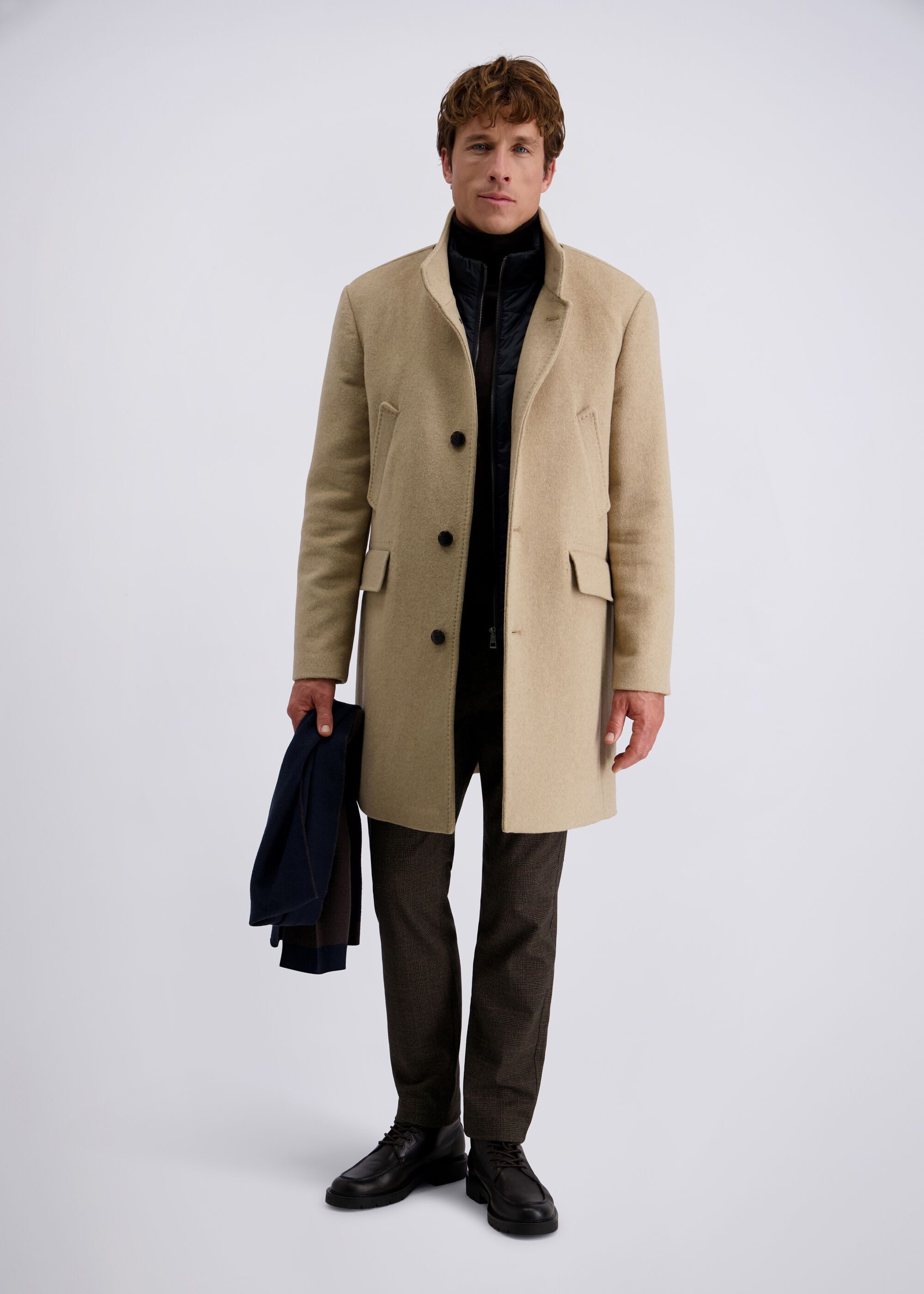 Pierre Cardin Langmantel mit hohem Kragen