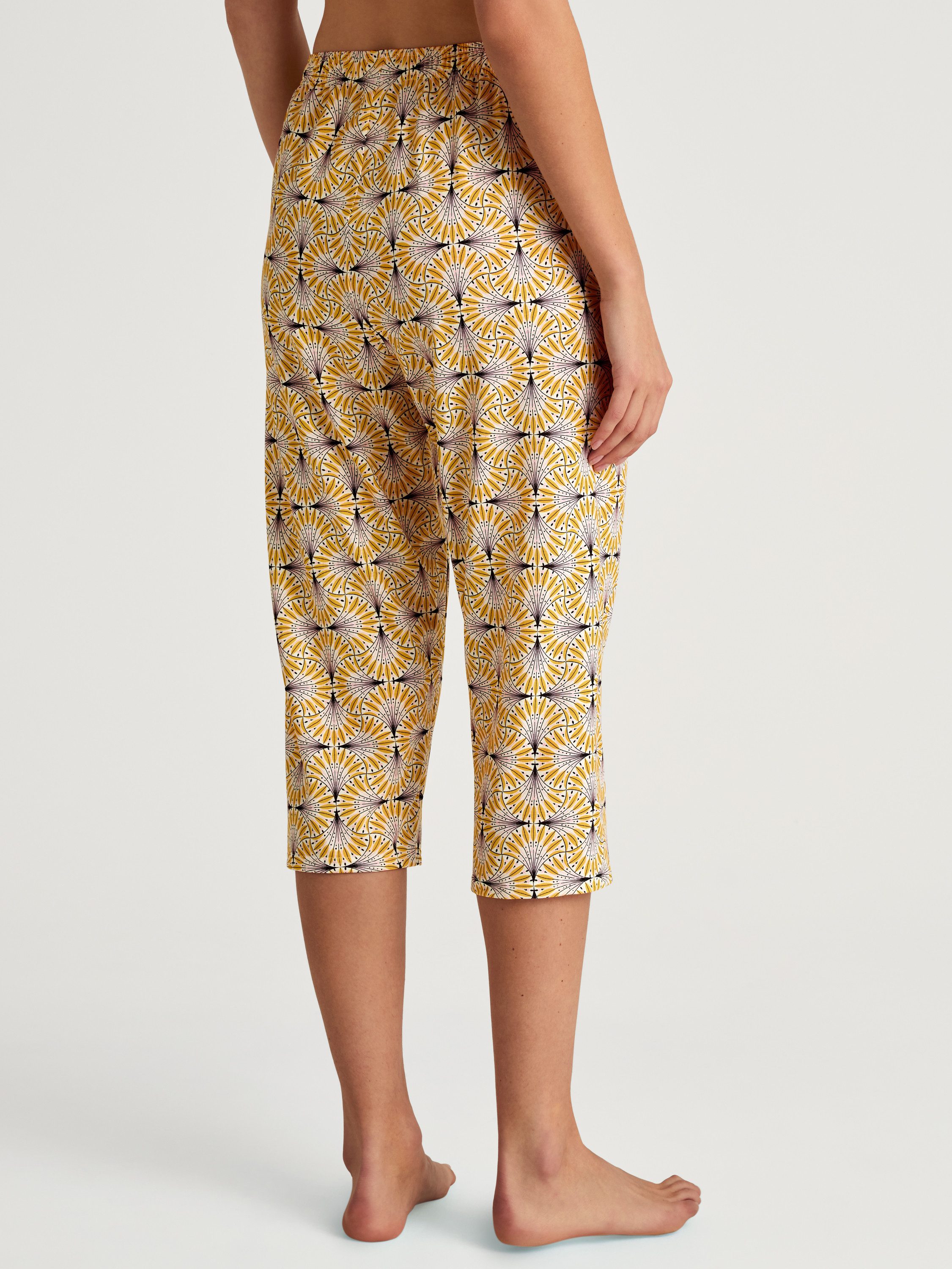 CALIDA Pyjamahose Favourites Tiles Damen (1-tlg) aus Bio Baumwolle, atmungsaktiv, elastischer Hosenbund