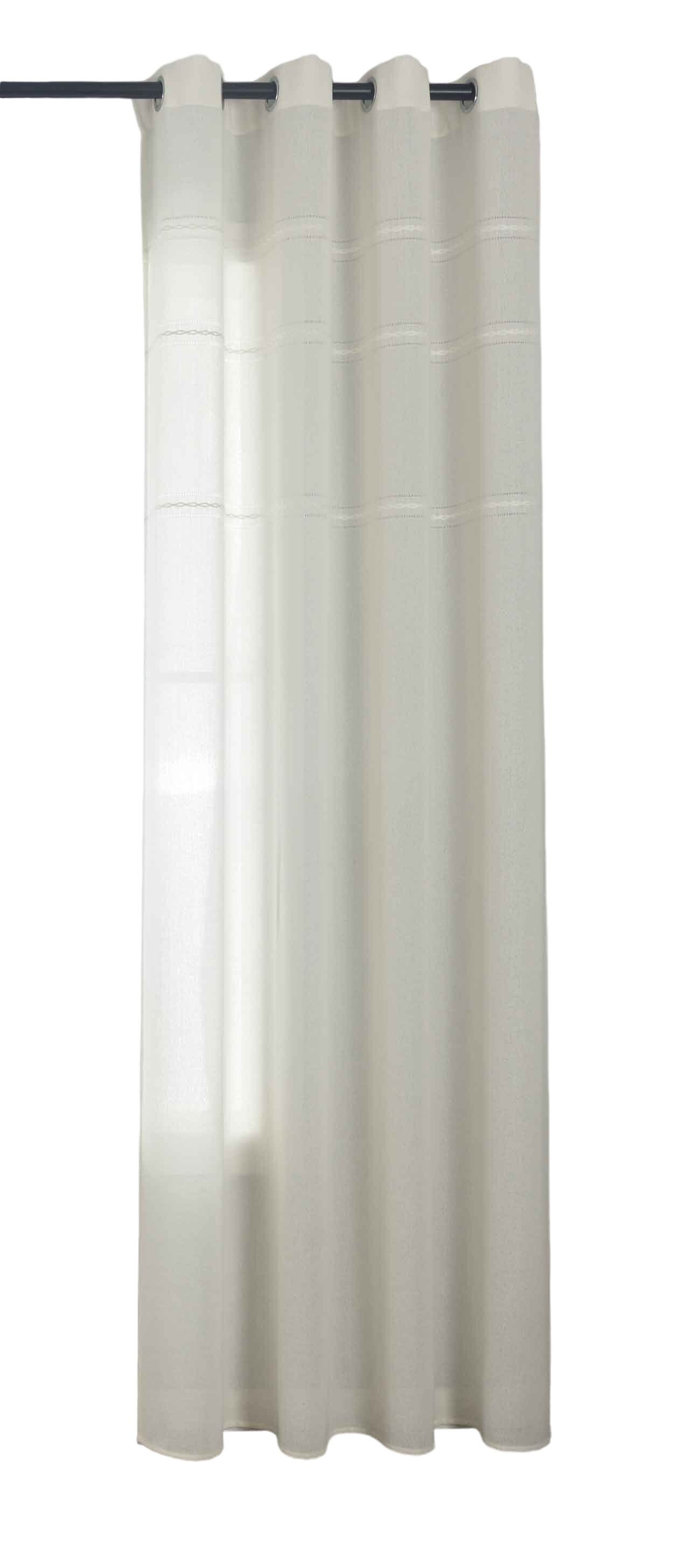 Gardinenbox Gardine (1 St), Ösen, halbtransparent, Polyester, »Leipzig« Ket günstig online kaufen