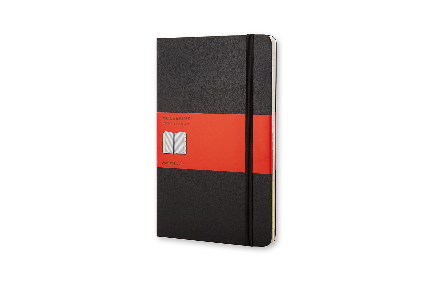 MOLESKINE Notizbuch, Adressbuch mit Schwarz Einband - festem - 70g-Papier