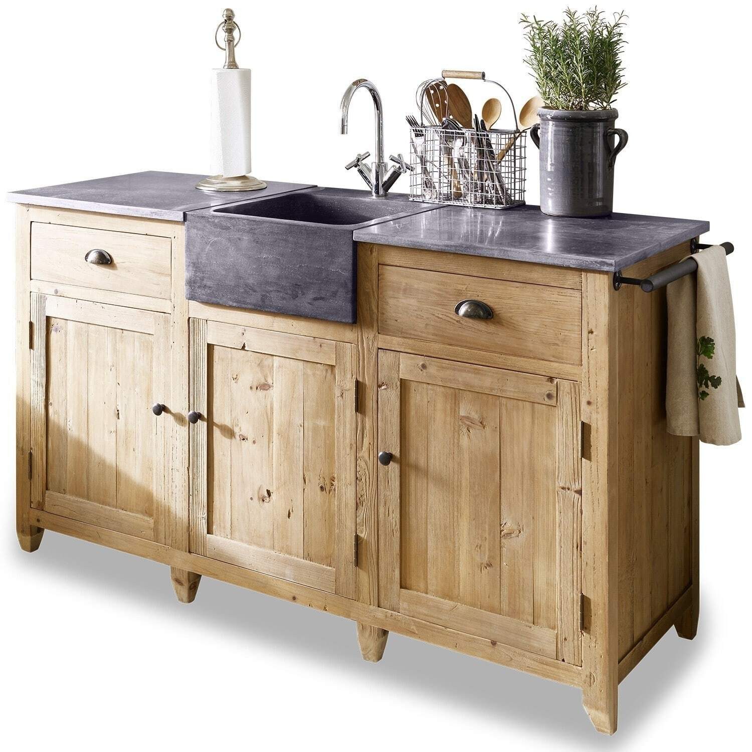 Mirabeau Spülenschrank Spülenschrank Deaton braun