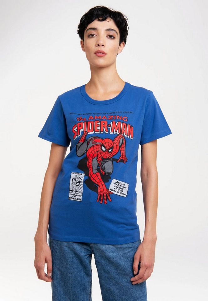 LOGOSHIRT T-Shirt Marvel - Spider-Man Merciless Foes mit lizenziertem Print,  Großer Spider-Man-Print auf der Front ist ideal für Fans