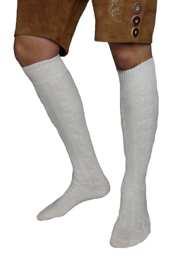 Ramona Lippert Trachtensocken lang ecru Zopfmuster günstig online kaufen