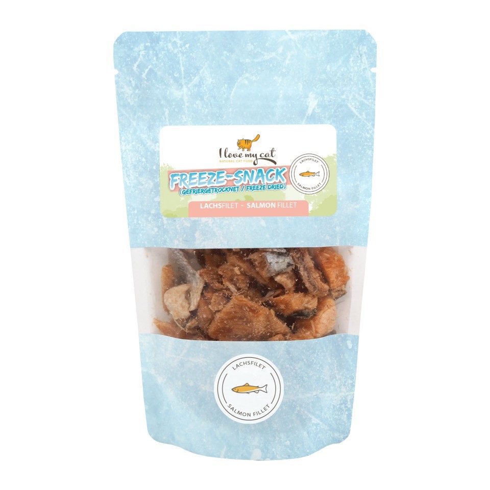 Bellfor I love my cat Freeze-Snack für Katzen mit Lachsfilet - 25g, für: Katzen