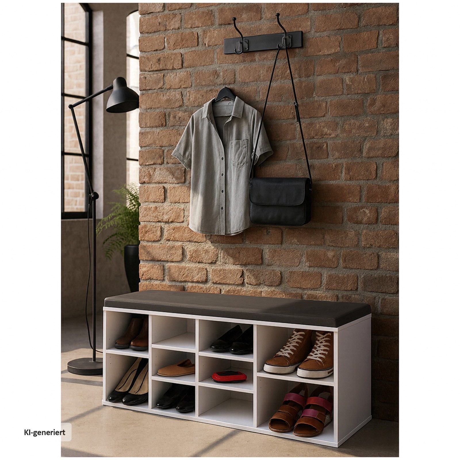 HTI-Living Schuhbank Schuhbank Katja1 (1 Stück, 1-St., 1 Schuhbank mit Kissenauflage), Schuhregal 10 Fächer