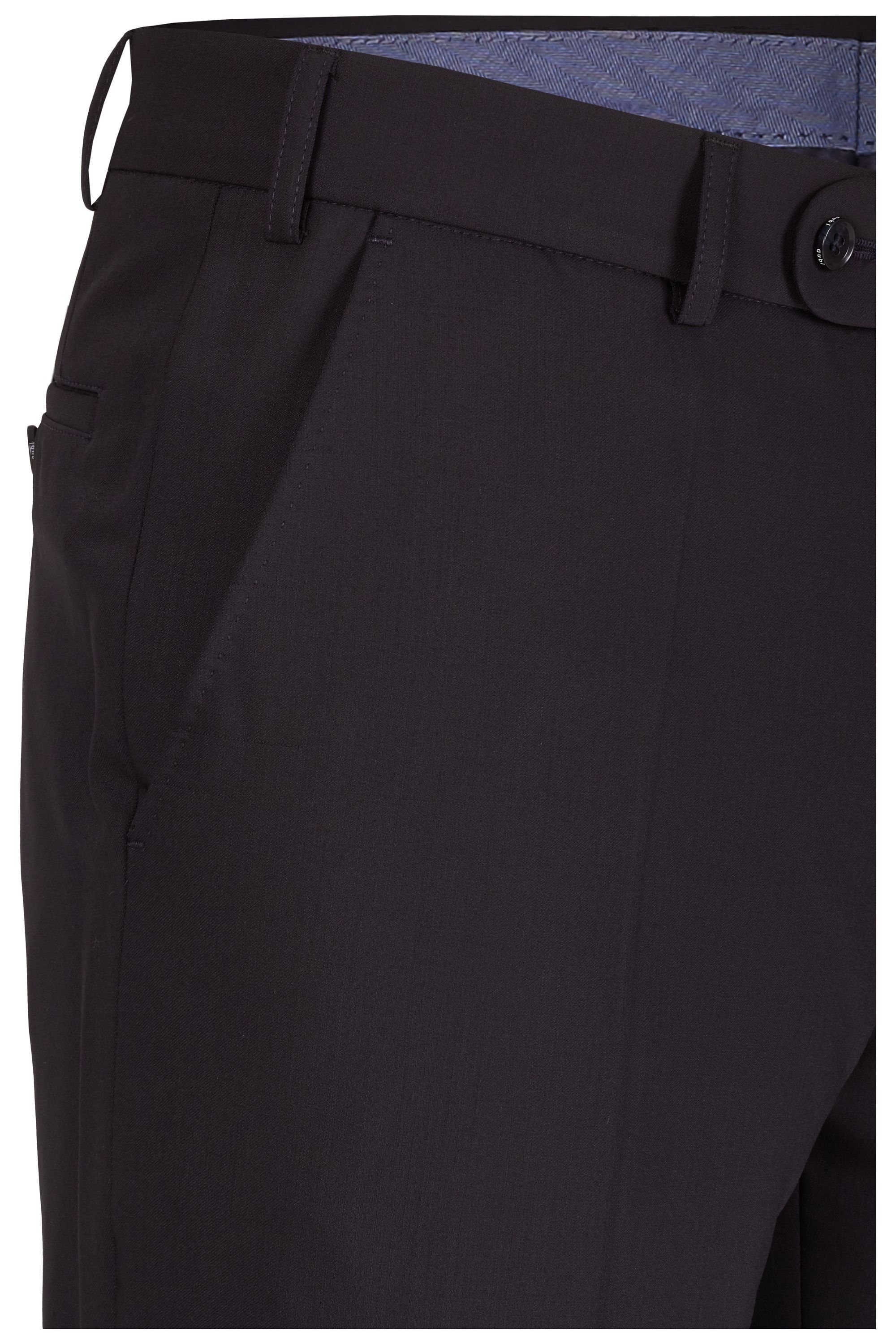 aubi: Stoffhose aubi Modern Fit Modell Anzughose Herren Front schwarz Flat Businesshose (50) 188