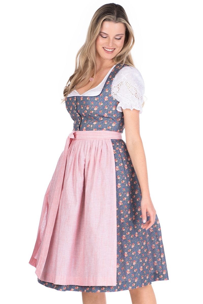 Berwin & Wolff Dirndl Midi Dirndl 2tlg. - MILLA - marine