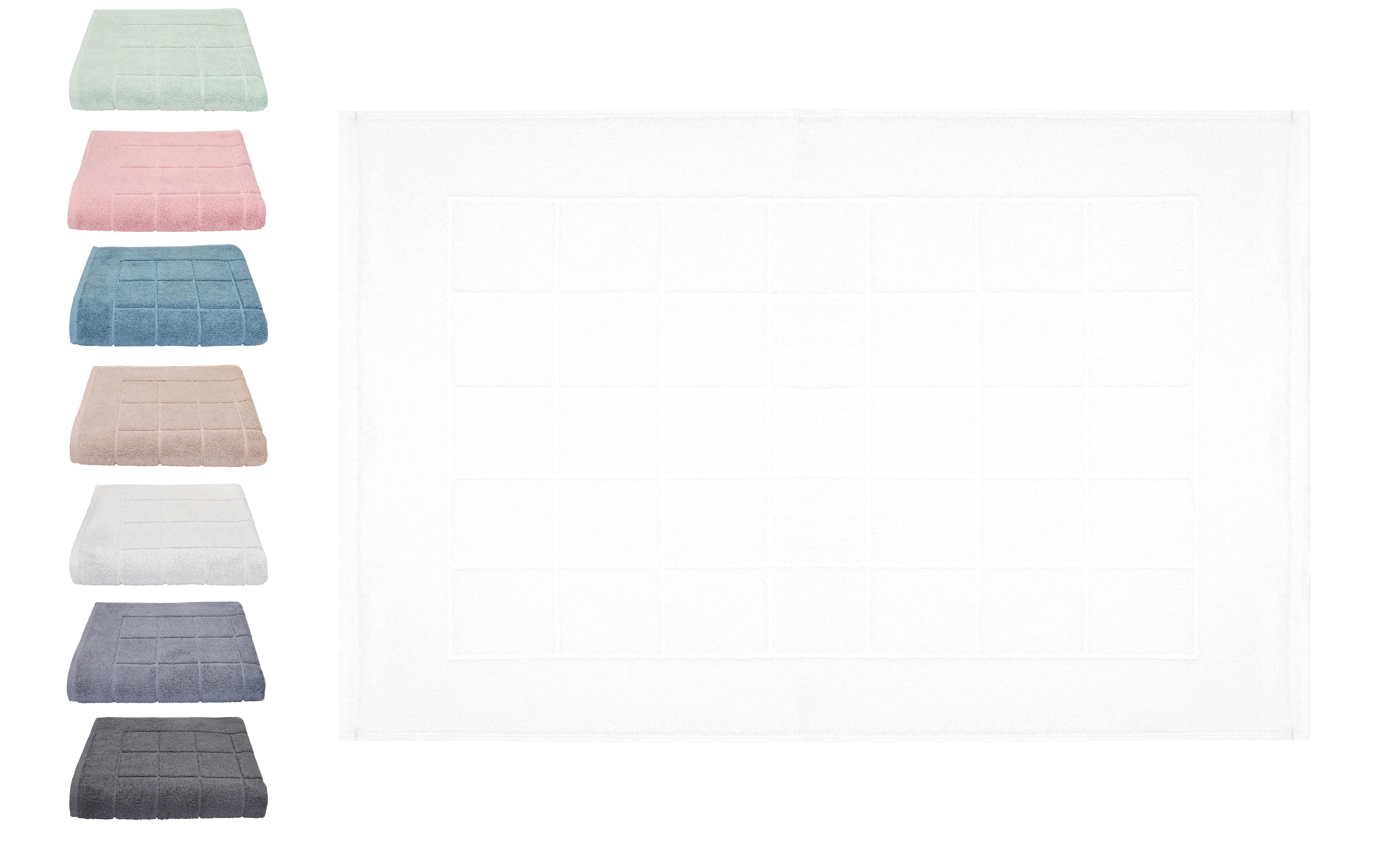 Betz Badematte Badvorleger Berlin Größe 50x70 cm Qualität 650 g/m², beidseitig nutzbar, Baumwolle, maschinenwäsche