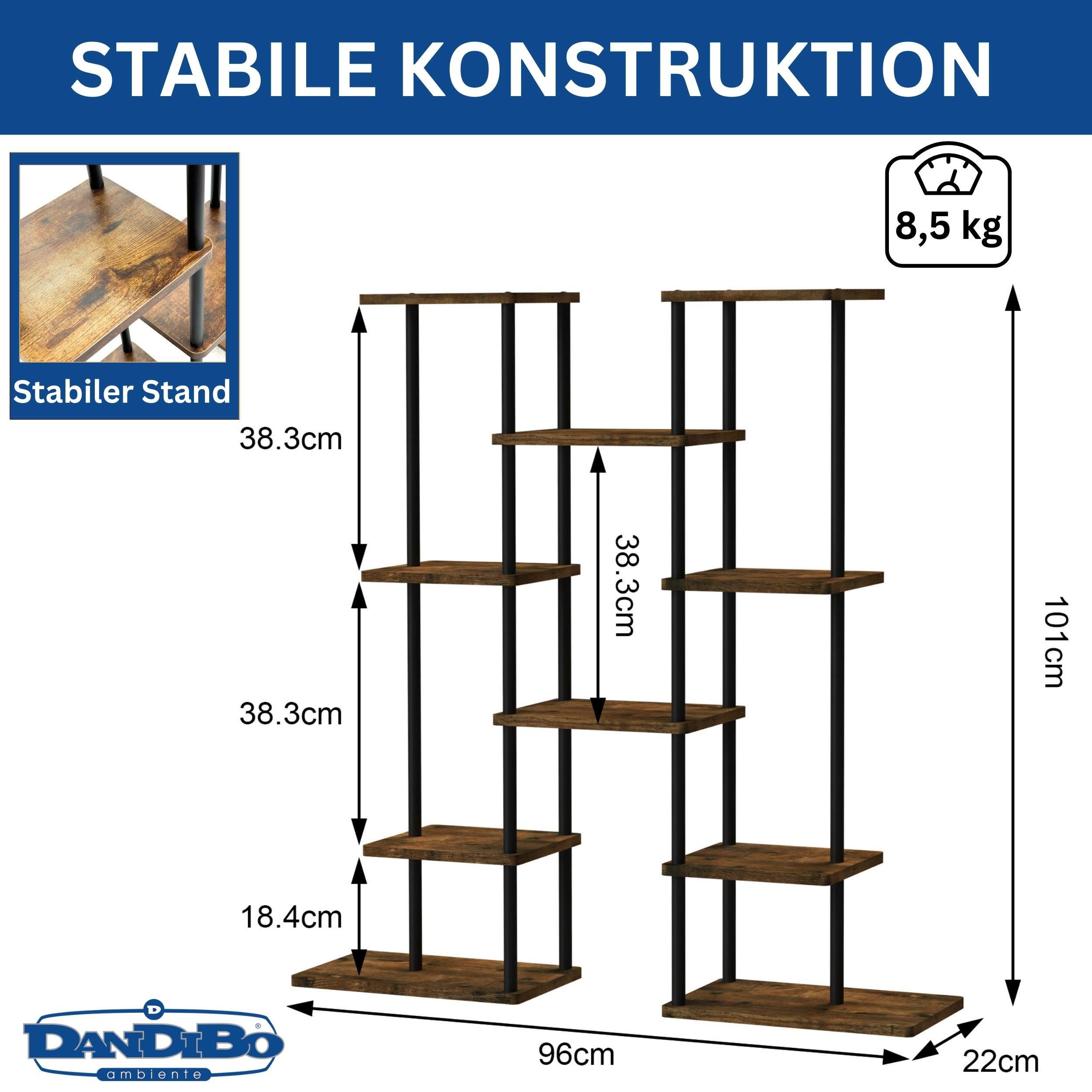 DanDiBo Blumenständer Wohnzimmer Metall Schwarz 6 günstig online kaufen
