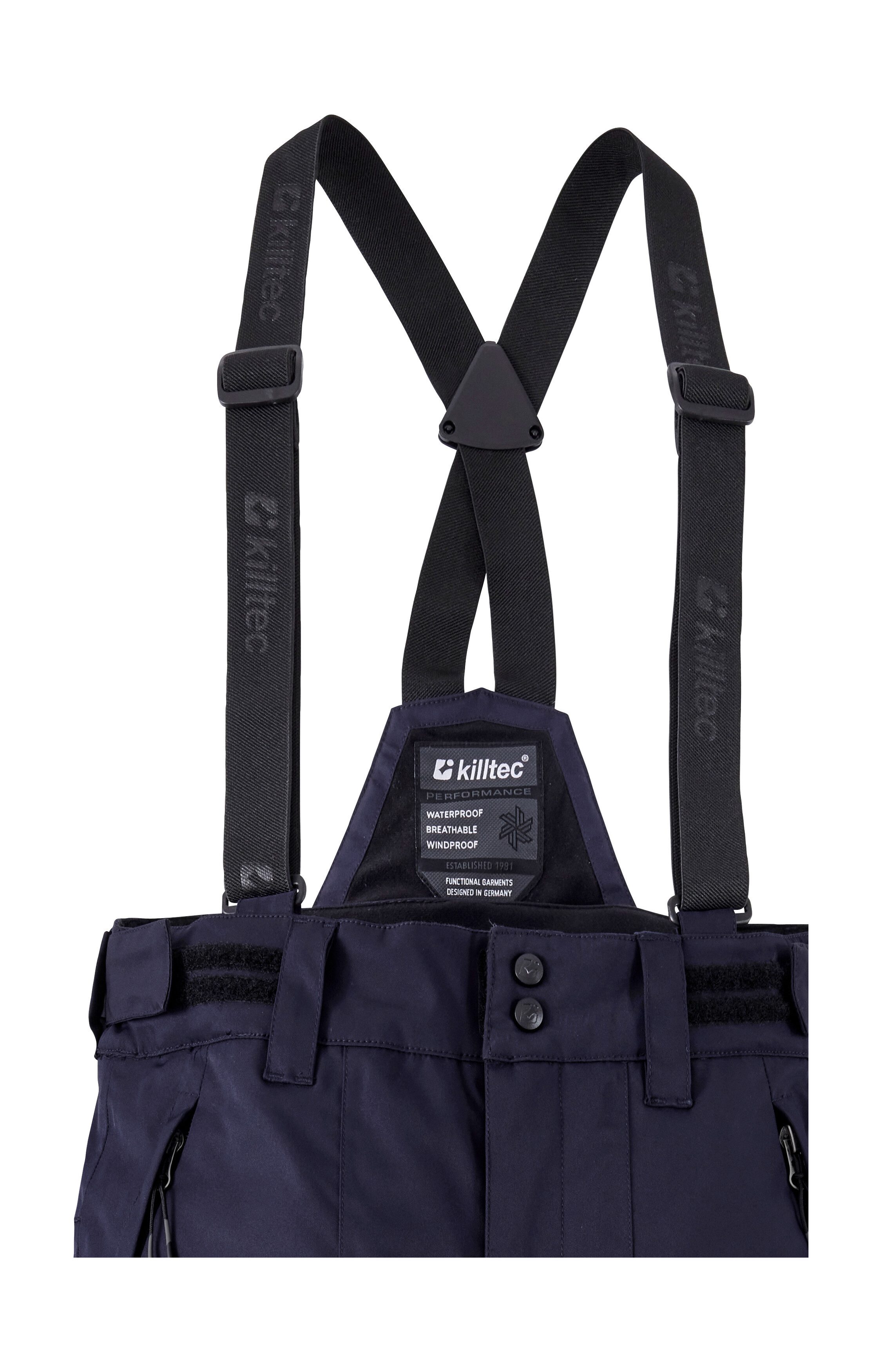 Killtec Skihose Boys Skihose 242 Wasserdichte Skihose mit abnehmbarem Latz und verstellbarem Bund