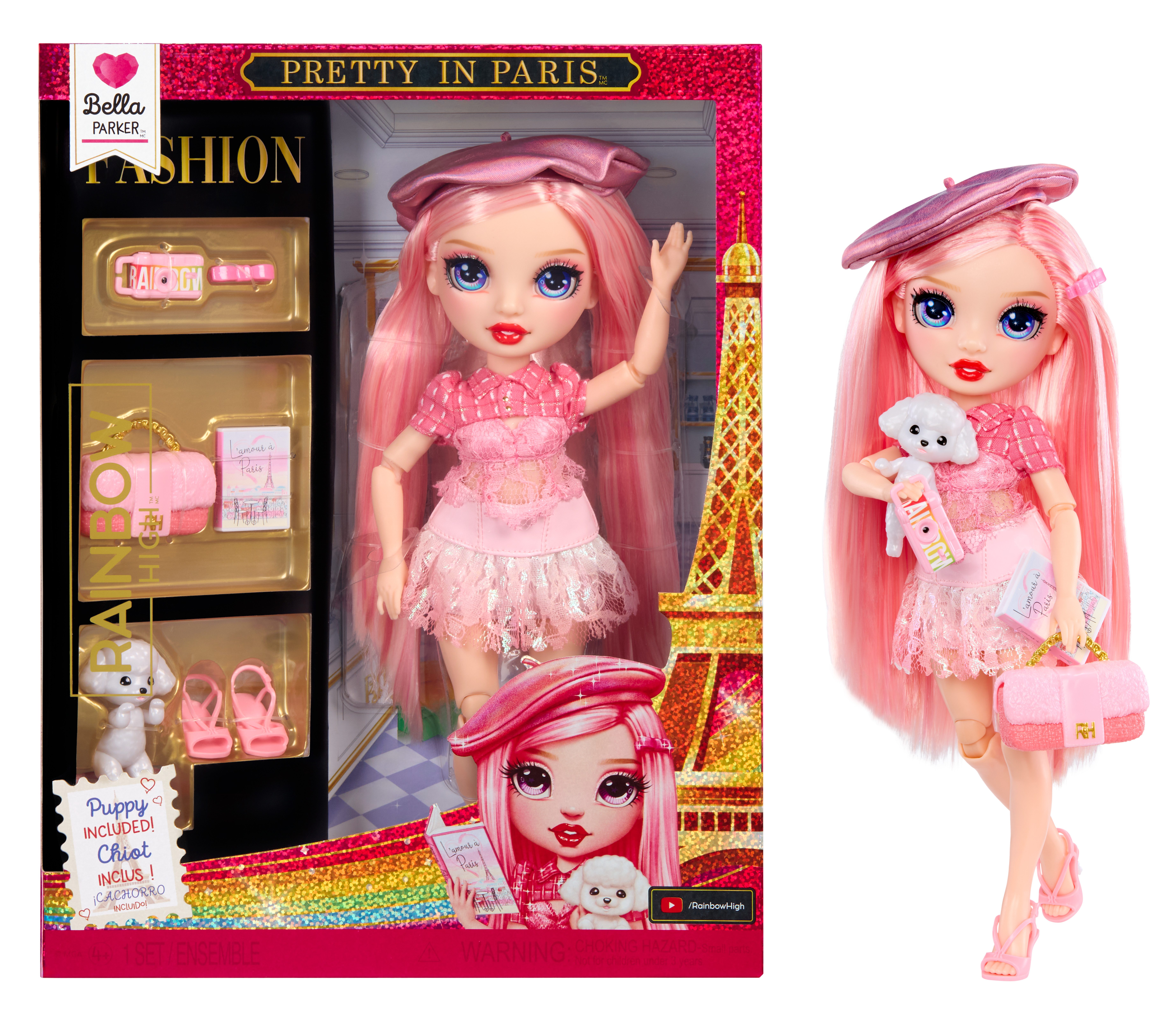 Anziehpuppe Rainbow High Pretty in Paris Fashion Doll- Bella