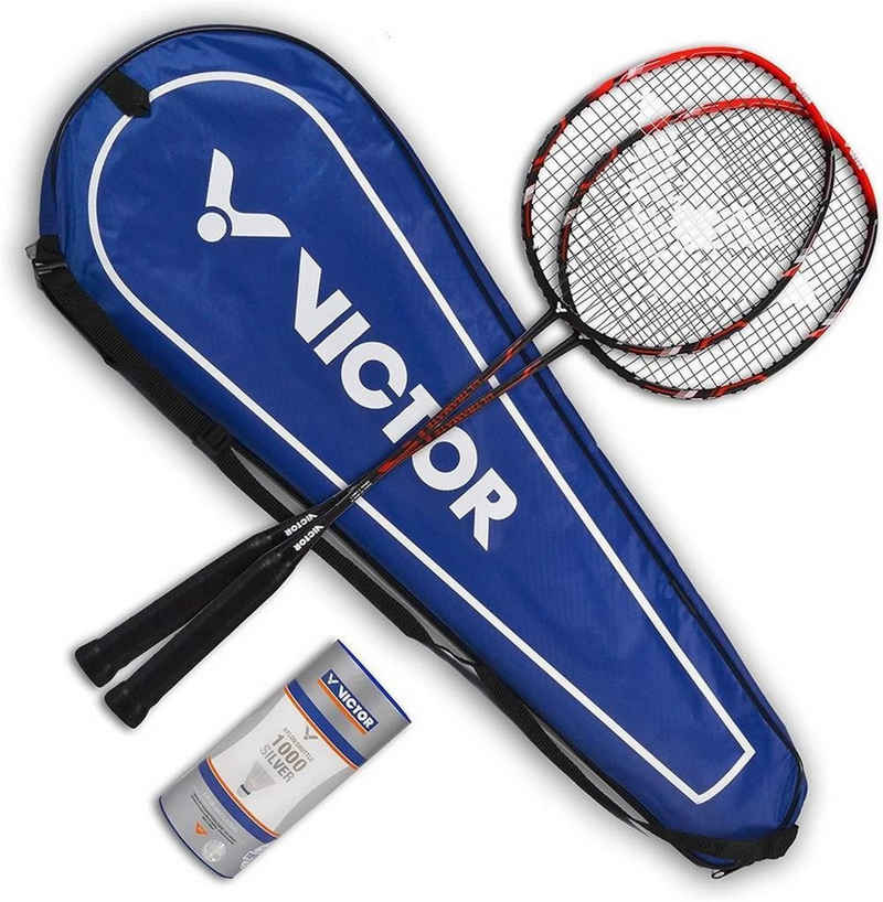 VICTOR Badmintonschläger Set Ultramate 6 rot