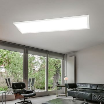 etc-shop LED Deckenleuchte, LED-Leuchtmittel fest verbaut, Warmweiß, Aufbaupanel Bürolicht Wohnzimmerleuchte Deckenlampe Deckenpanel weiß