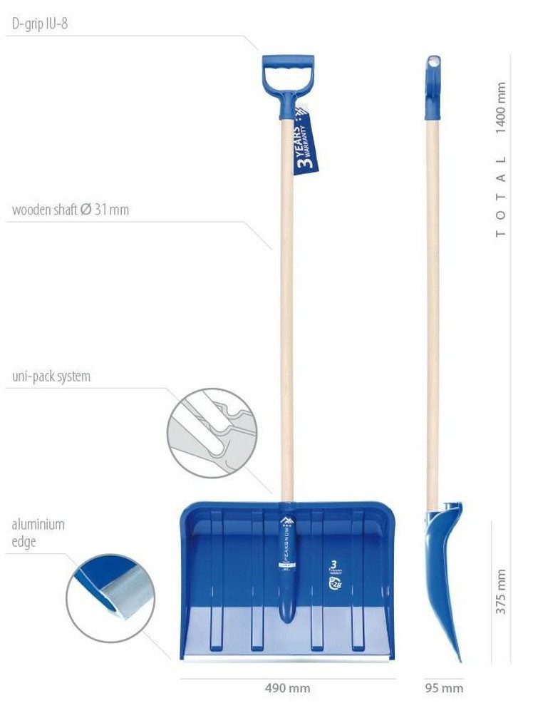 Prosperplast Schneeschieber PROSPERPLAST SCHNEESCHAUFEL ALPIN 2 LISTE ALBUM. BLAU