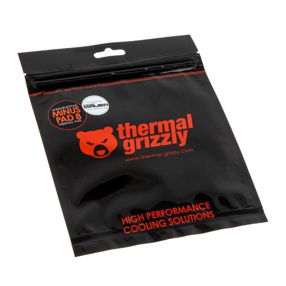 Thermal Grizzly CPU Kühler Minus Pad 8 - 120 x 20 x 2 mm Wärmeleitpad, selbstklebend, gute Wärmeleitfähigkeit, für Computer oder Laptop