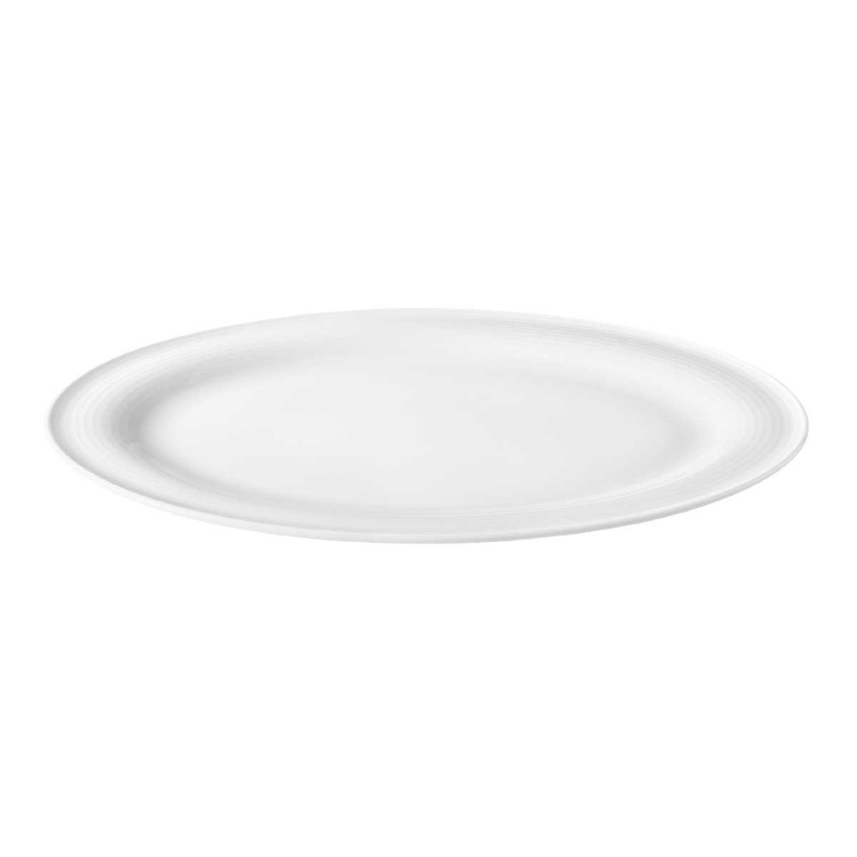 Seltmann Weiden Servierplatte Beat Weiß, Porzellan, 31 x 24 cm